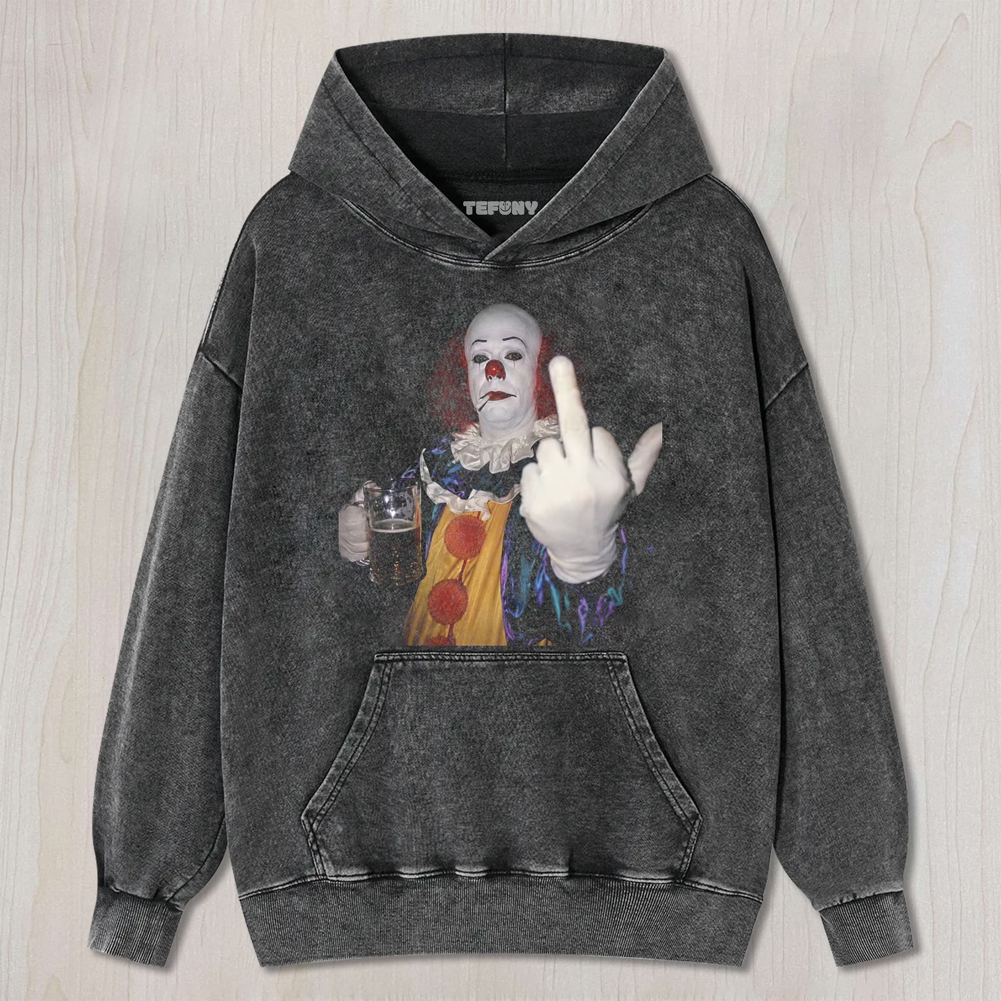 VINTAGE 90S HORROR CLOWN GRAPHIC TEE UNISEX TEE, TANK TOP, LAYERED LS, SWEATSHIRT & HOODIE
