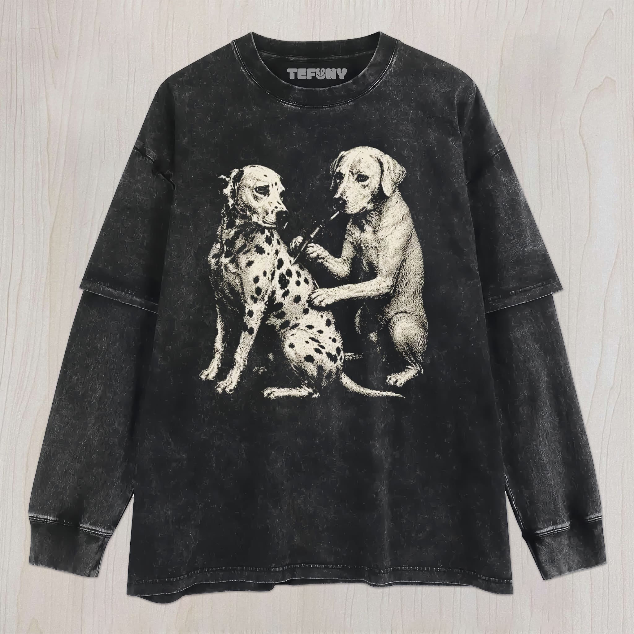 VINTAGE DOG TATTOO UNISEX TEE, TANK TOP, LAYERED LS, SWEATSHIRT & HOODIE