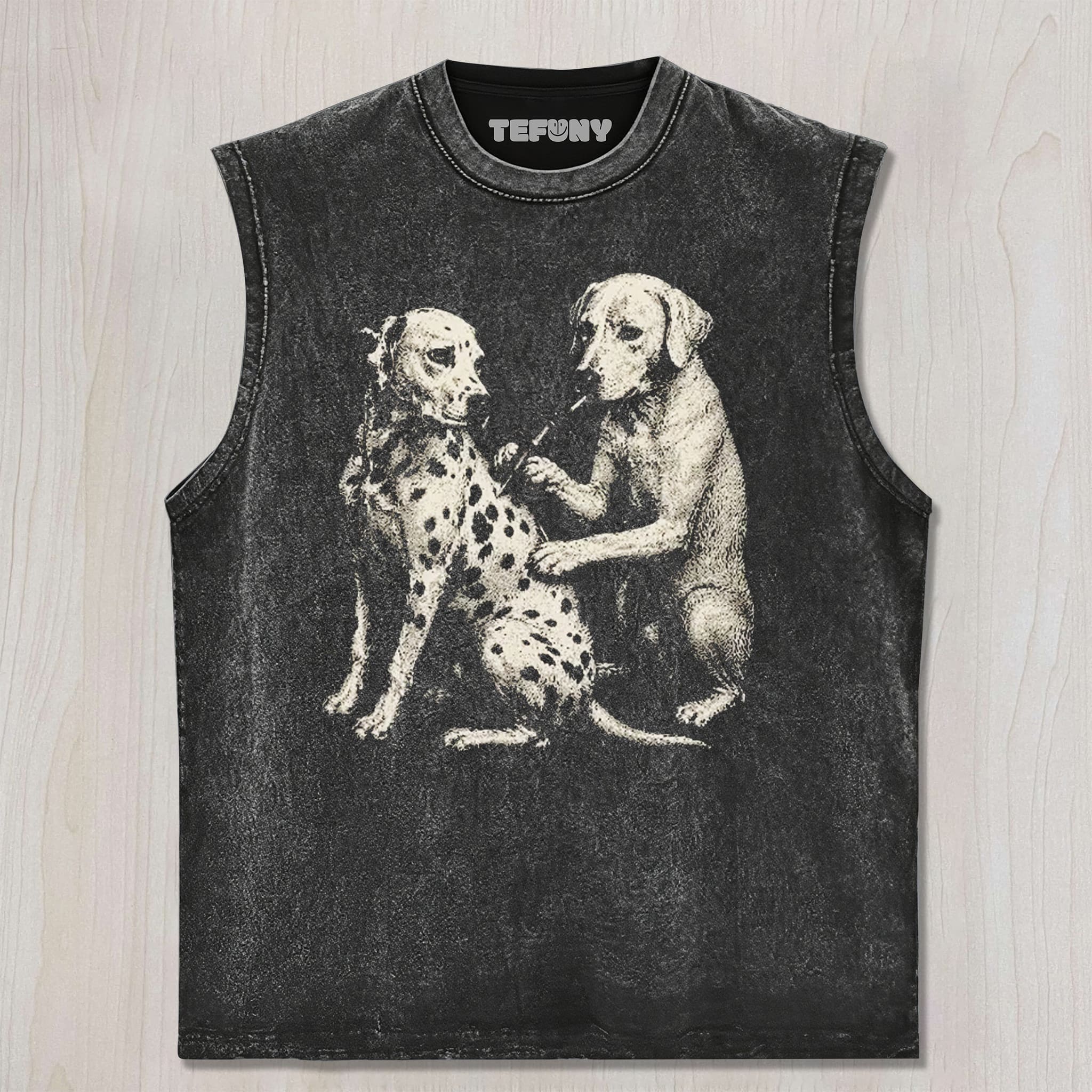 VINTAGE DOG TATTOO UNISEX TEE, TANK TOP, LAYERED LS, SWEATSHIRT & HOODIE