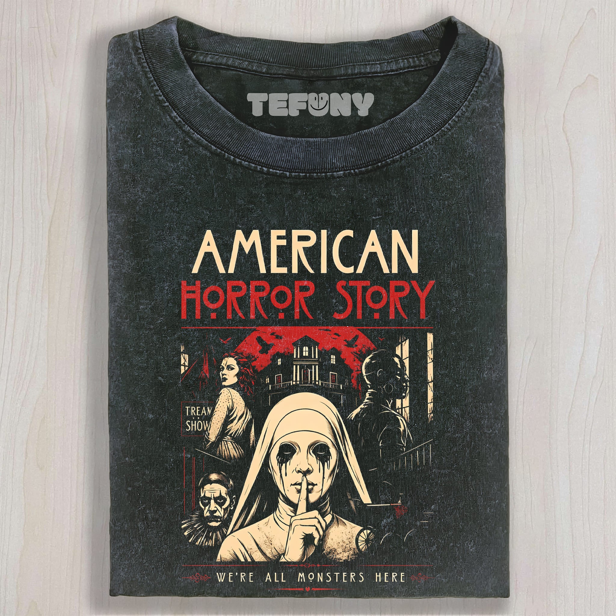VINTAGE GOTHIC HORROR GROUP PORTRAIT  UNISEX TEE, TANK TOP, LAYERED LS, SWEATSHIRT & HOODIE