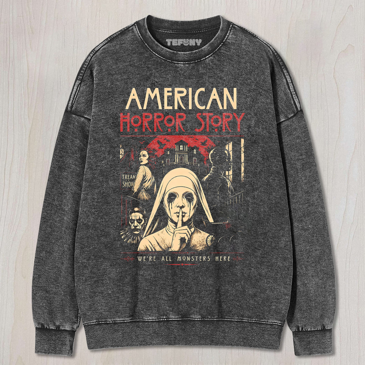 VINTAGE GOTHIC HORROR GROUP PORTRAIT  UNISEX TEE, TANK TOP, LAYERED LS, SWEATSHIRT & HOODIE