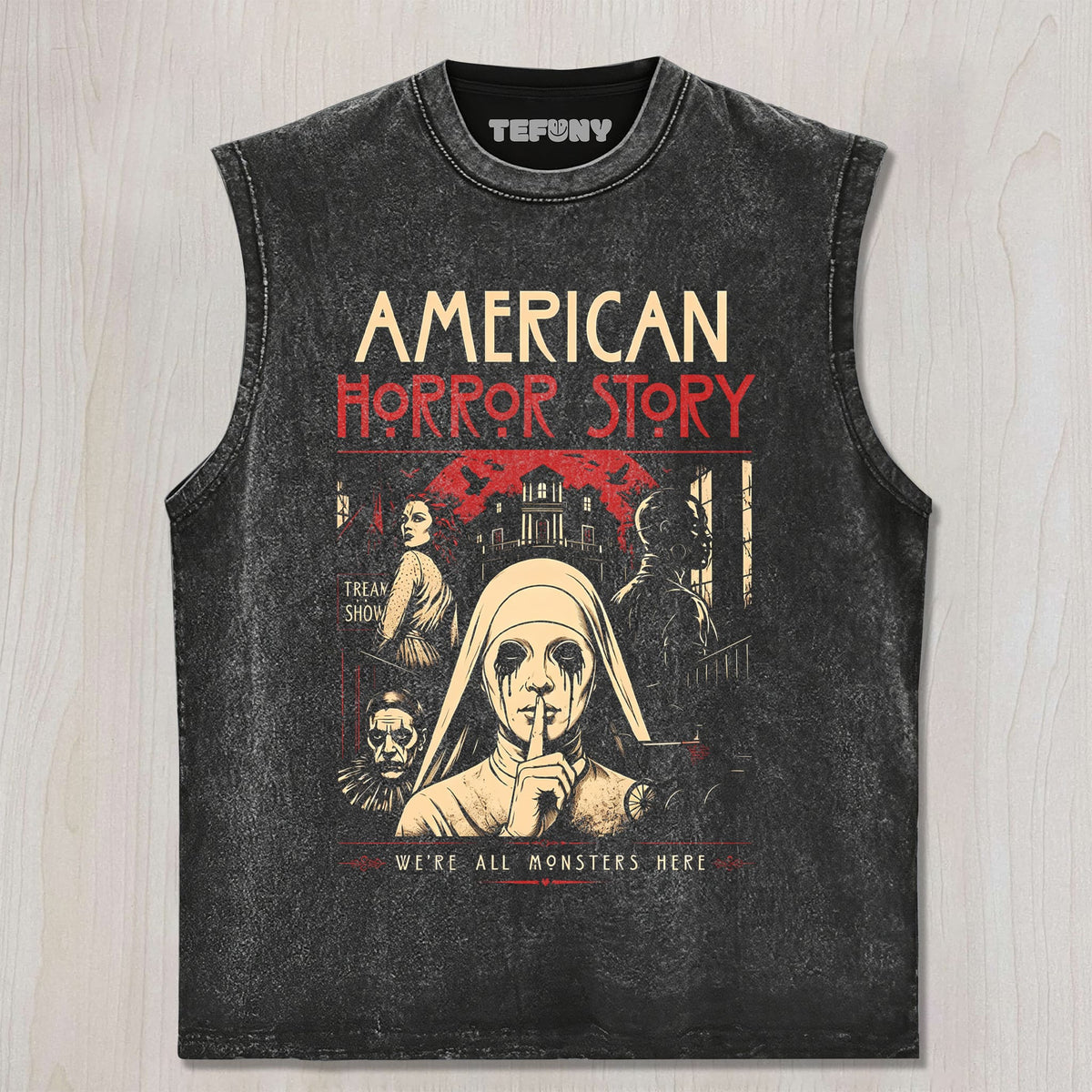 VINTAGE GOTHIC HORROR GROUP PORTRAIT  UNISEX TEE, TANK TOP, LAYERED LS, SWEATSHIRT & HOODIE