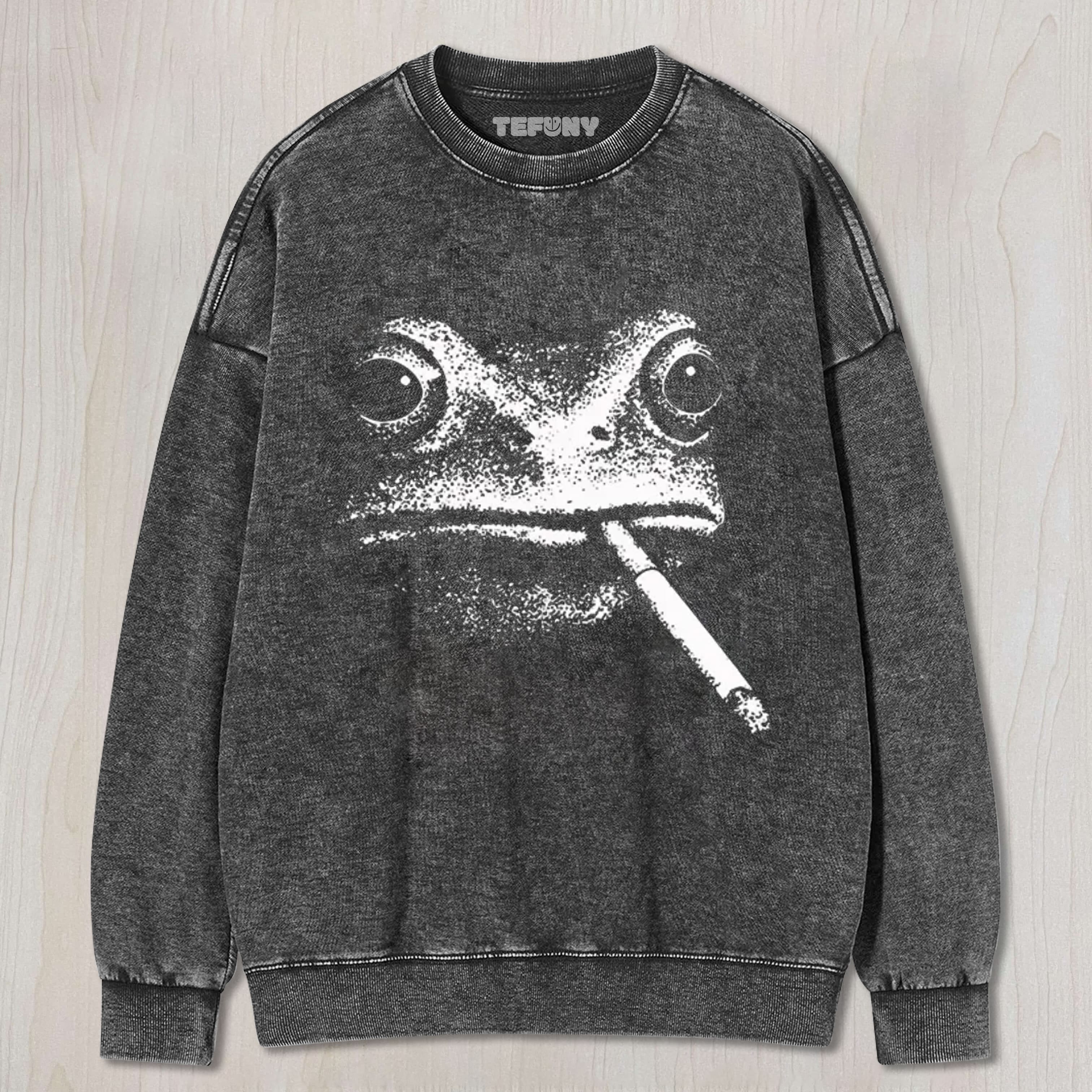 VINTAGE SMOKING FROG CLASSIC UNISEX TEE, TANK TOP, LAYERED LS, SWEATSHIRT & HOODIE