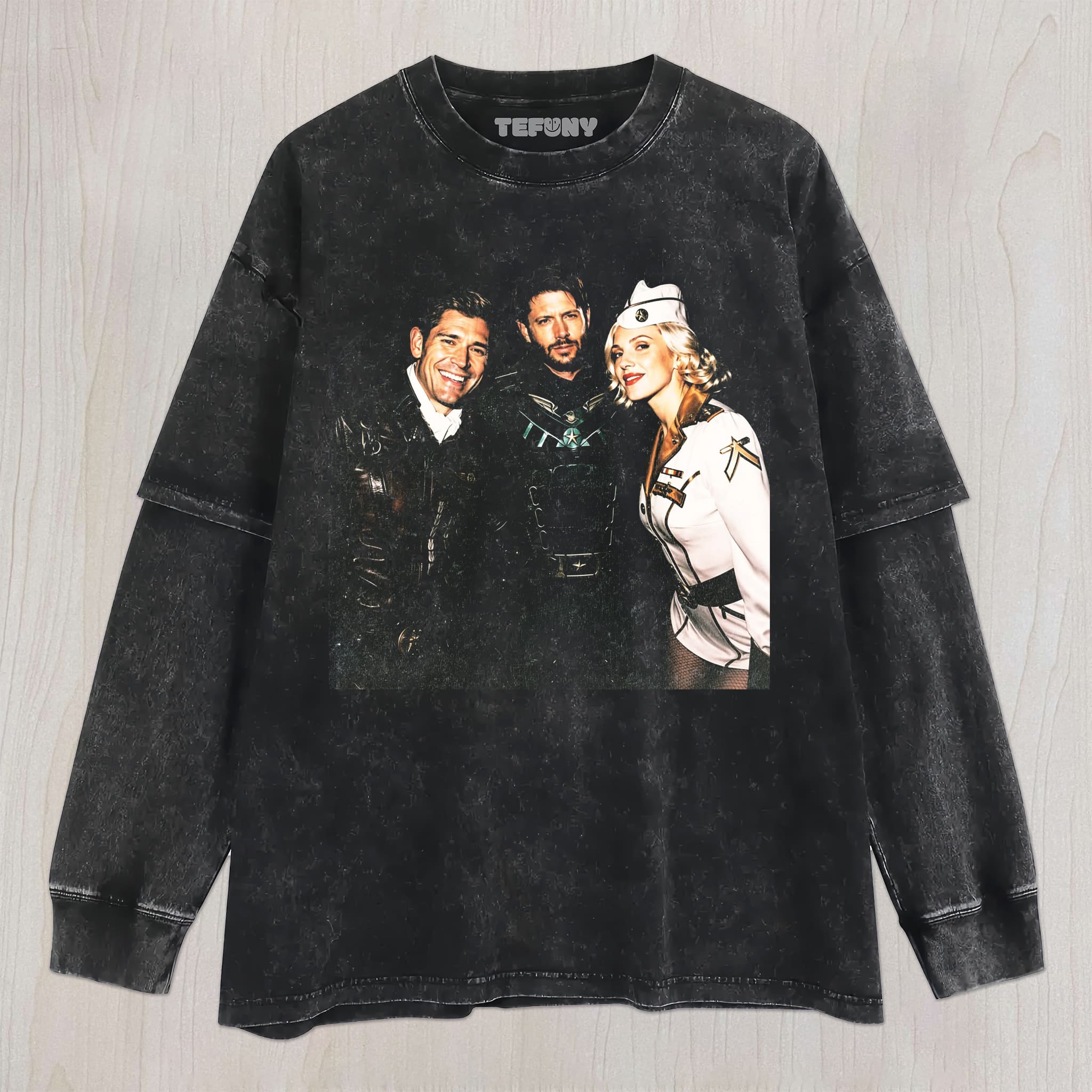 VINTAGE SUPER CREW PARTY PRINT UNISEX TEE, TANK TOP, LAYERED LS, SWEATSHIRT & HOODIE