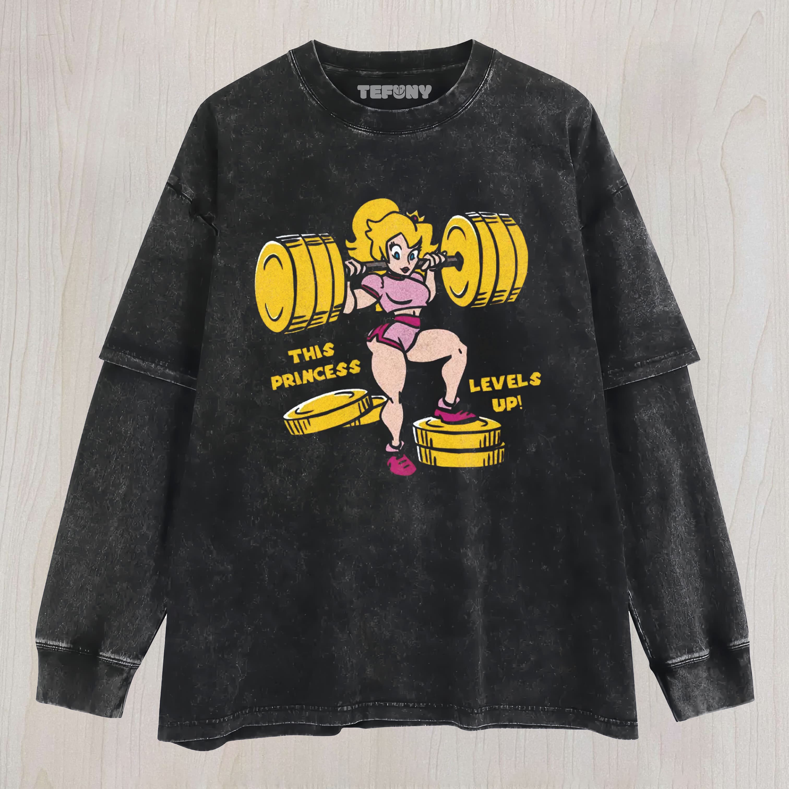 VINTAGE THIS PRINCESS LEVELS UP UNISEX TEE, TANK TOP, LAYERED LS, SWEATSHIRT & HOODIE