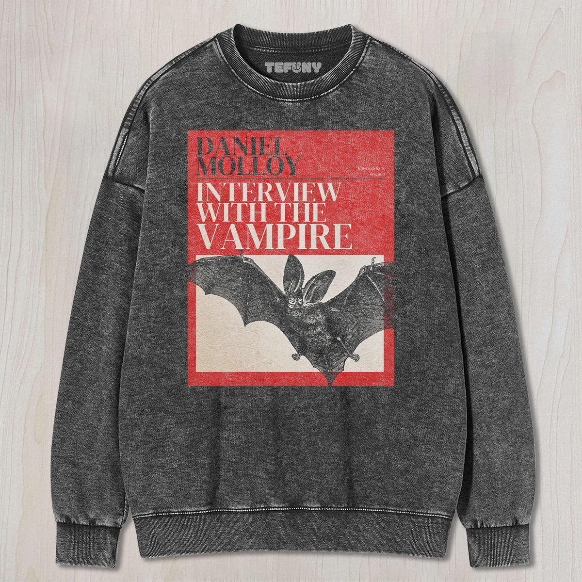 VINTAGE WASHED DARK GOTHIC BAT UNISEX TEE, TANK TOP, LAYERED LS, SWEATSHIRT & HOODIE