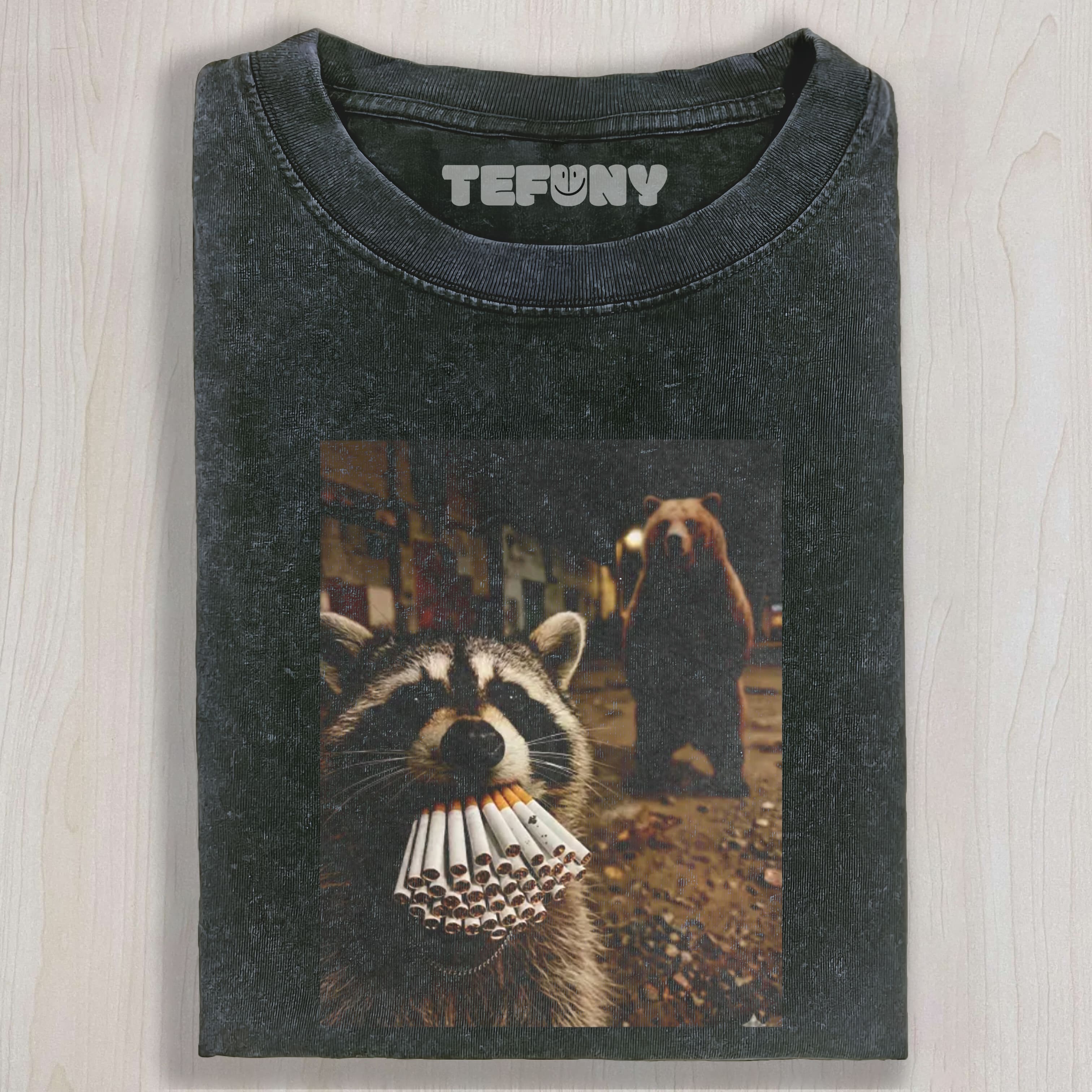 VINTAGE WEATERN RACCOON UNISEX TEE, TANK TOP, LAYERED LS, SWEATSHIRT & HOODIE