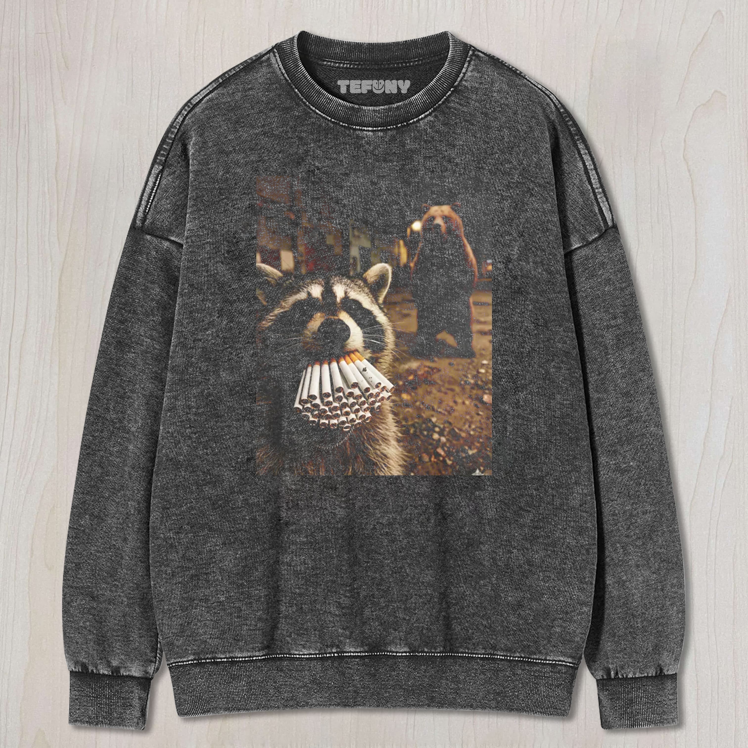 VINTAGE WEATERN RACCOON UNISEX TEE, TANK TOP, LAYERED LS, SWEATSHIRT & HOODIE