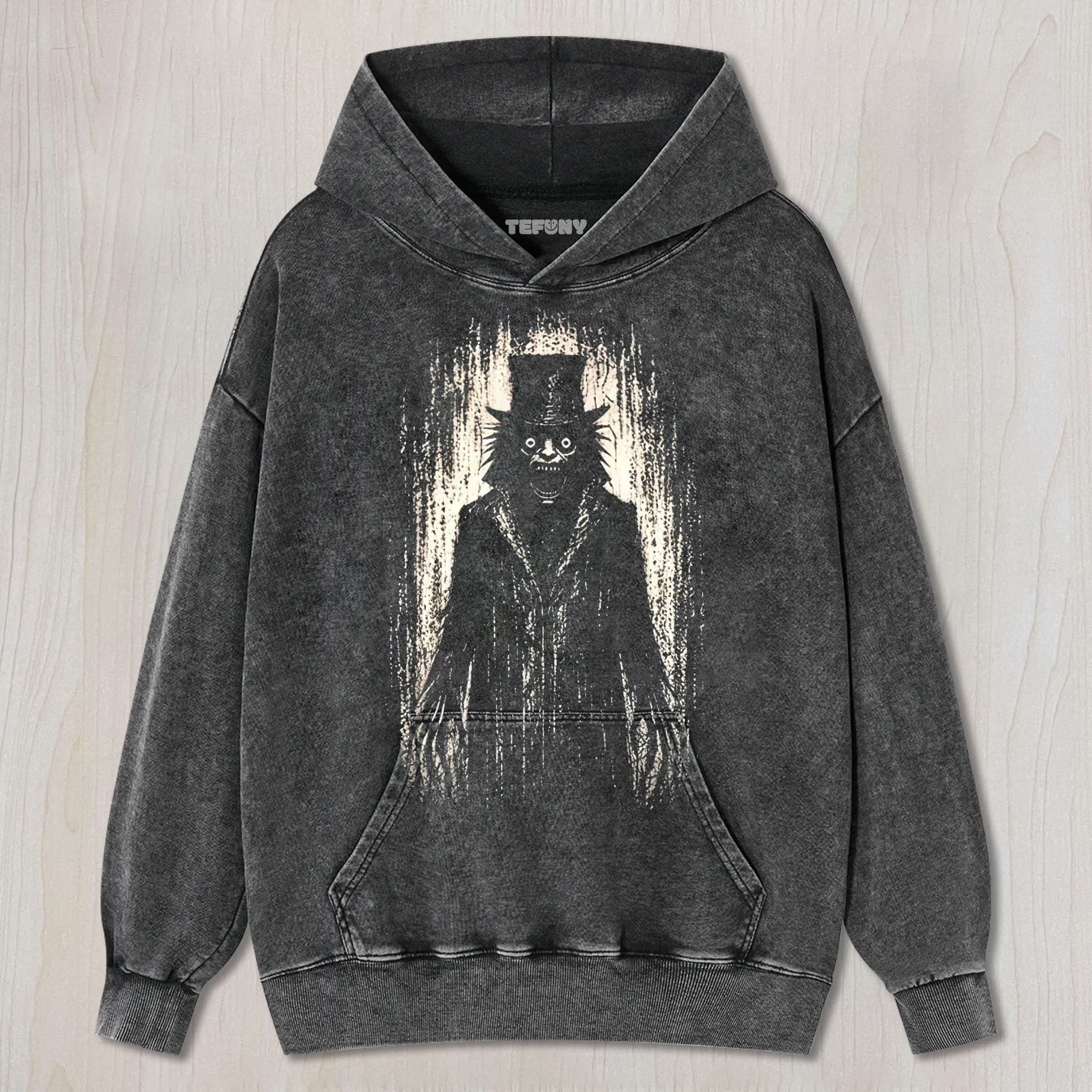 VINTAGE HORROR BABADOOK SILHOUETTE WASHED UNISEX TEE, TANK TOP, LAYERED LS, SWEATSHIRT & HOODIE