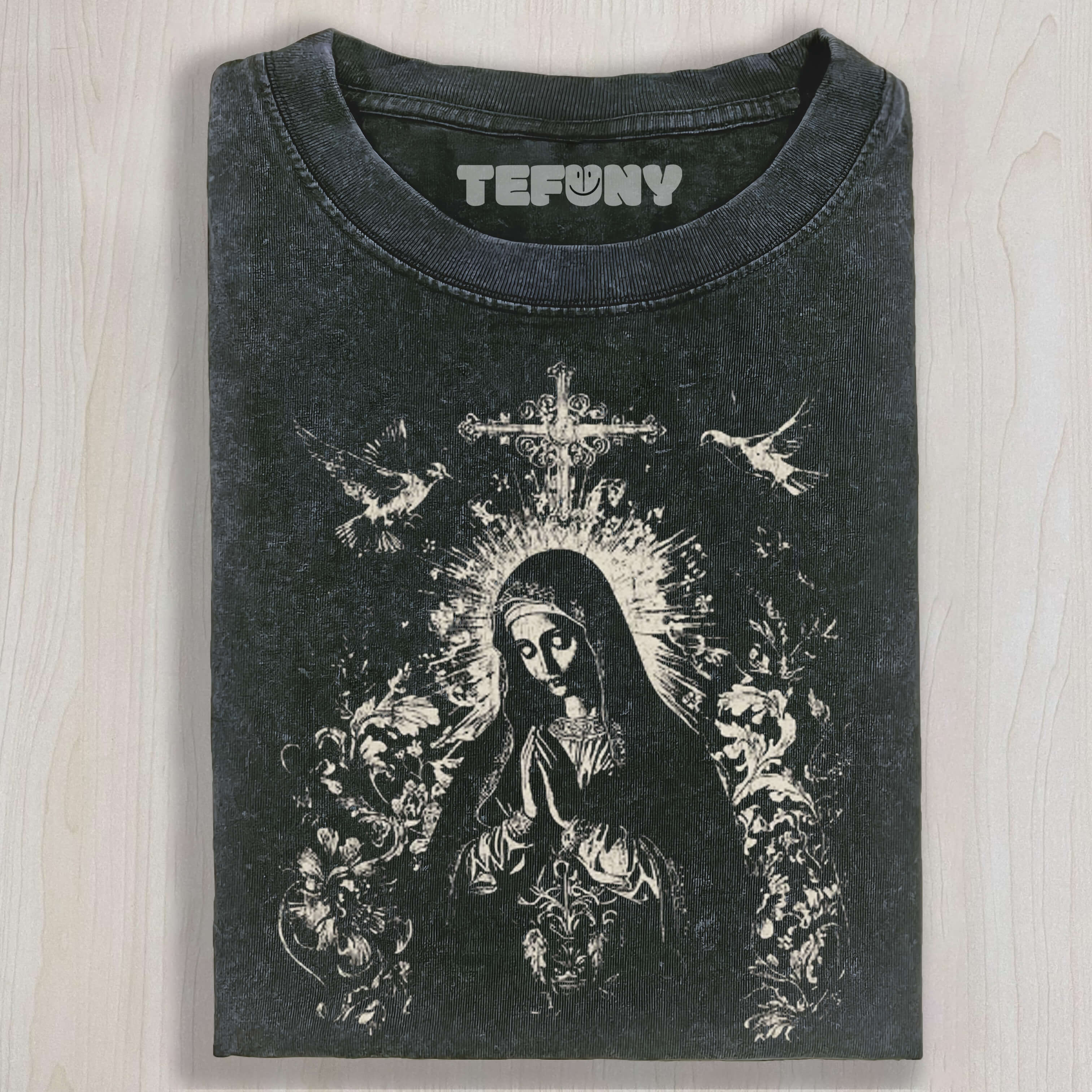 VIRGIN MARY RELIGIOUS PRINTED TEE & SWEAT & HOOD