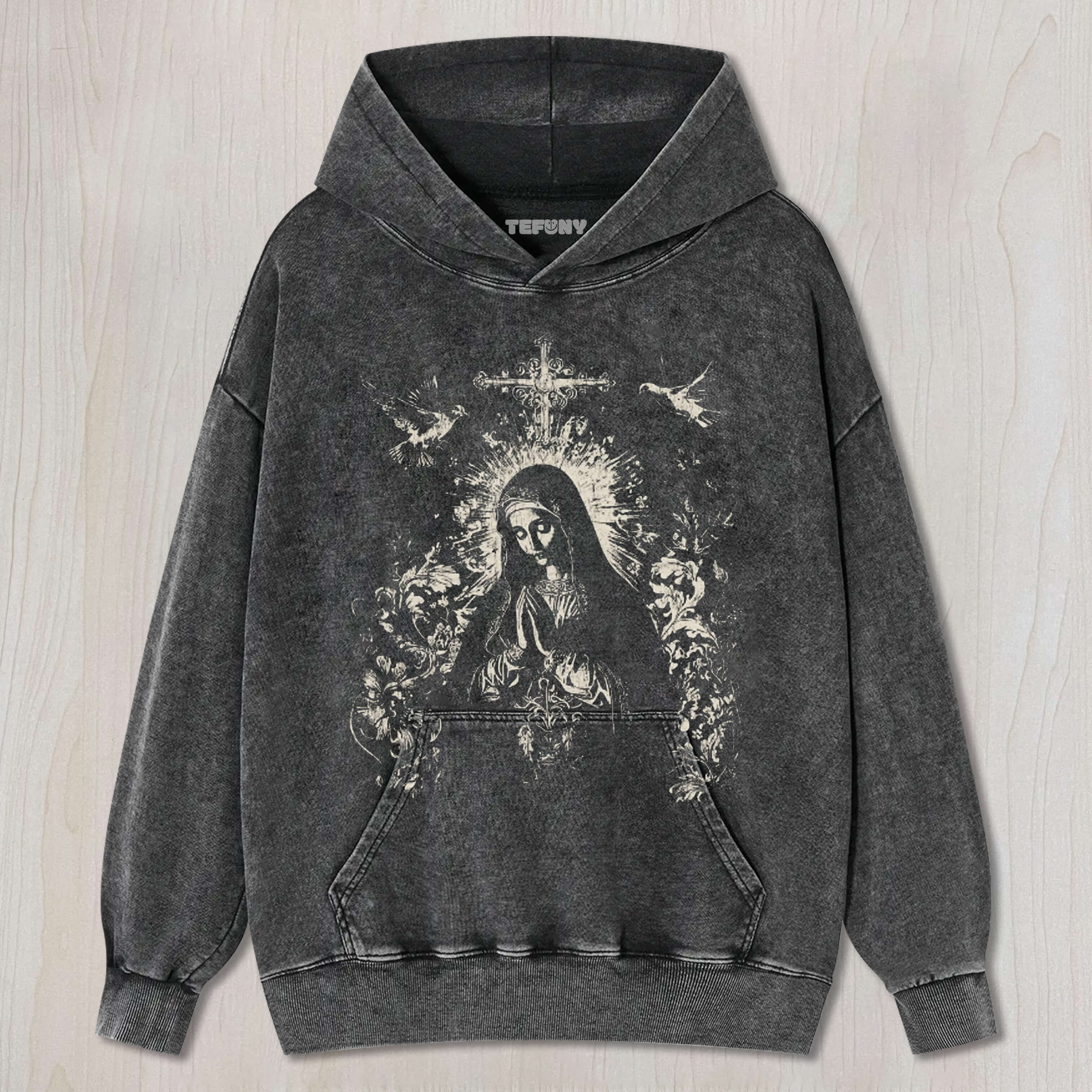 VIRGIN MARY RELIGIOUS PRINTED TEE & SWEAT & HOOD