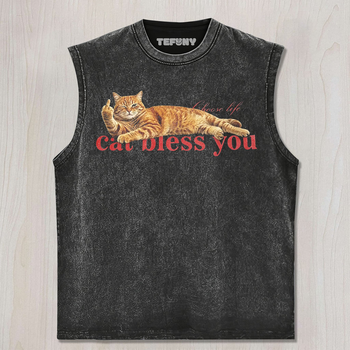 WACKY CAT FAITH FUNNY MEME UNISEX TEE, TANK TOP, LAYERED LS, SWEATSHIRT & HOODIE