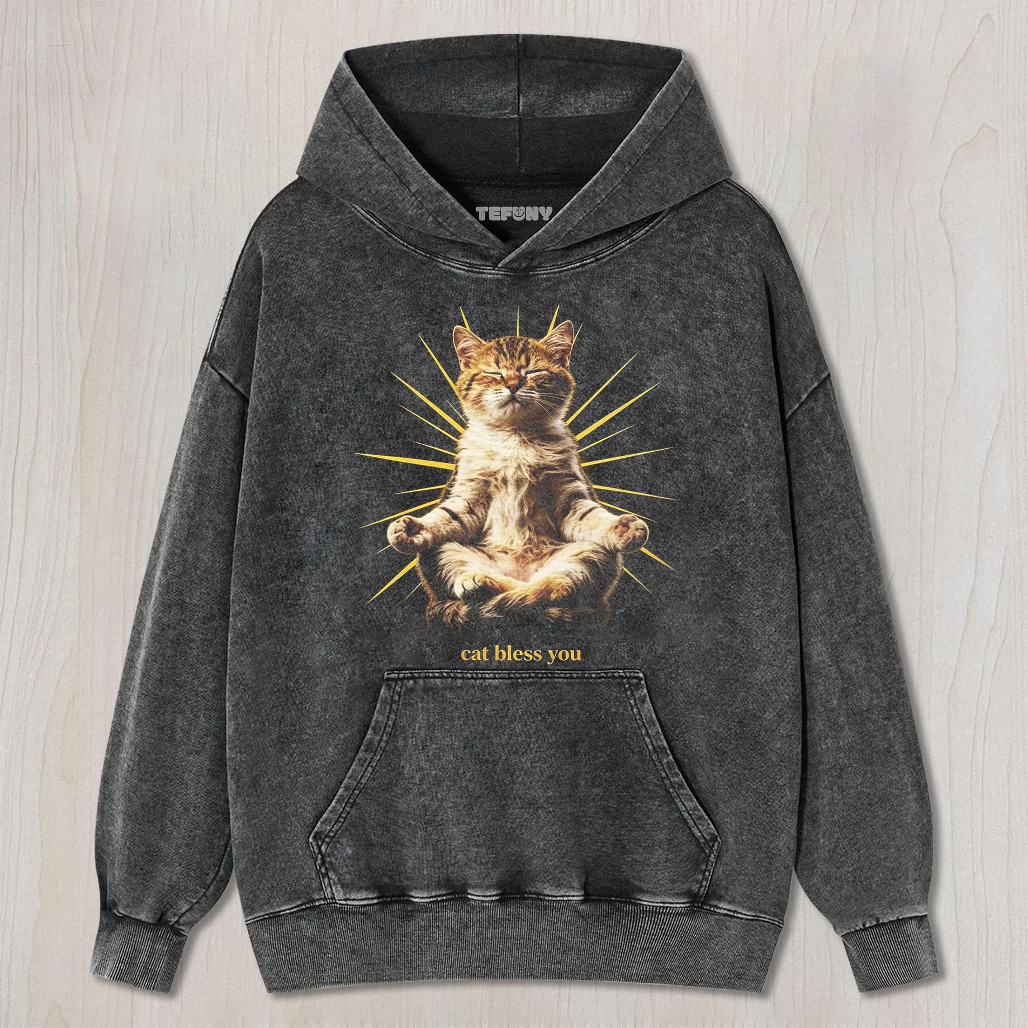 WACKY CAT FAITH FUNNY MEME V2 UNISEX TEE, TANK TOP, LAYERED LS, SWEATSHIRT & HOODIE