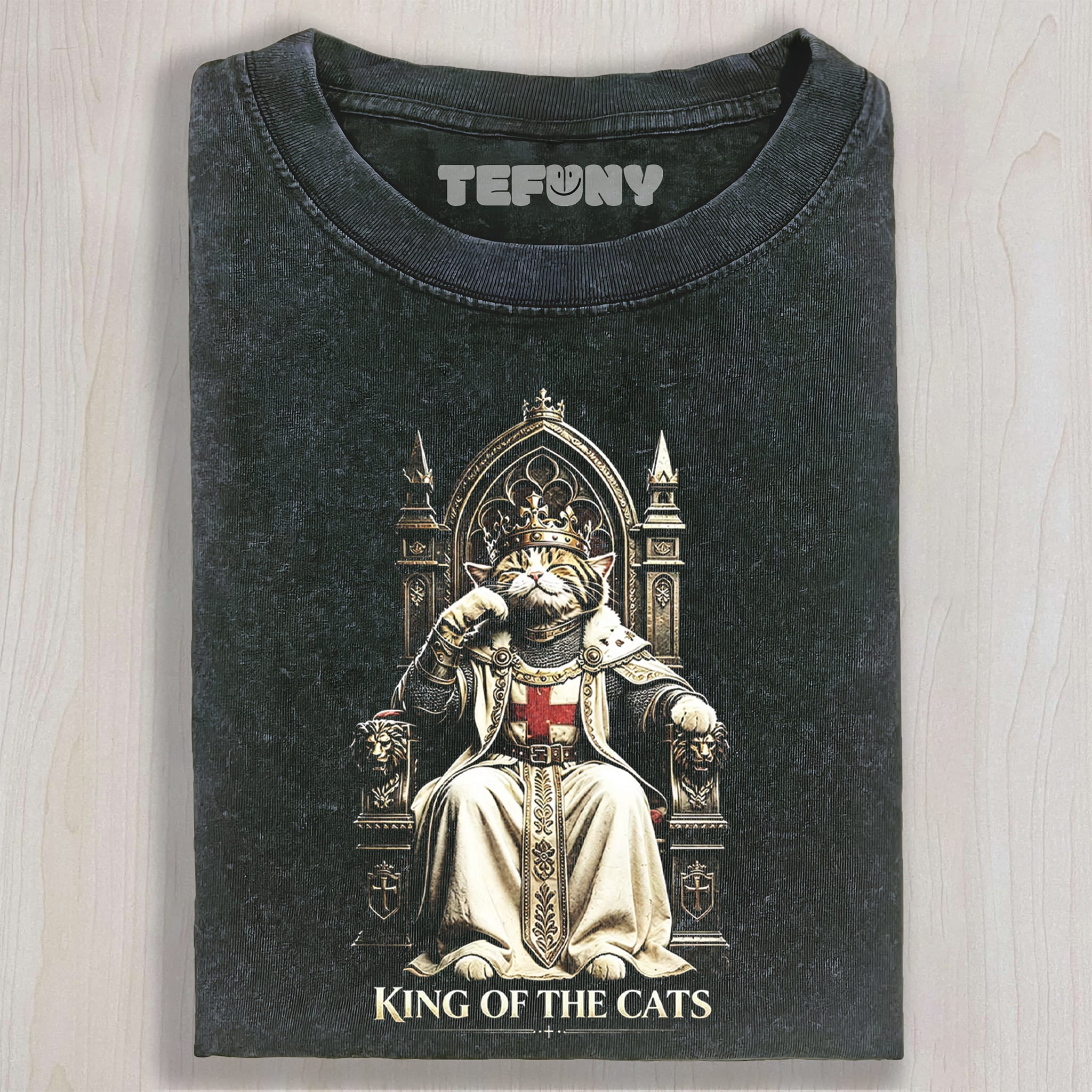 WACKY CAT FAITH FUNNY MEME V3 UNISEX TEE, TANK TOP, LAYERED LS, SWEATSHIRT & HOODIE