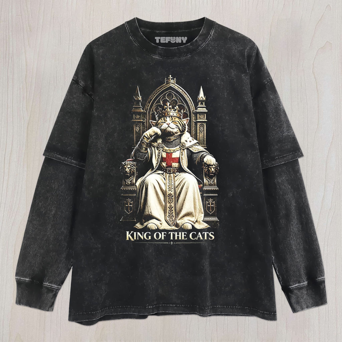 WACKY CAT FAITH FUNNY MEME V3 UNISEX TEE, TANK TOP, LAYERED LS, SWEATSHIRT & HOODIE