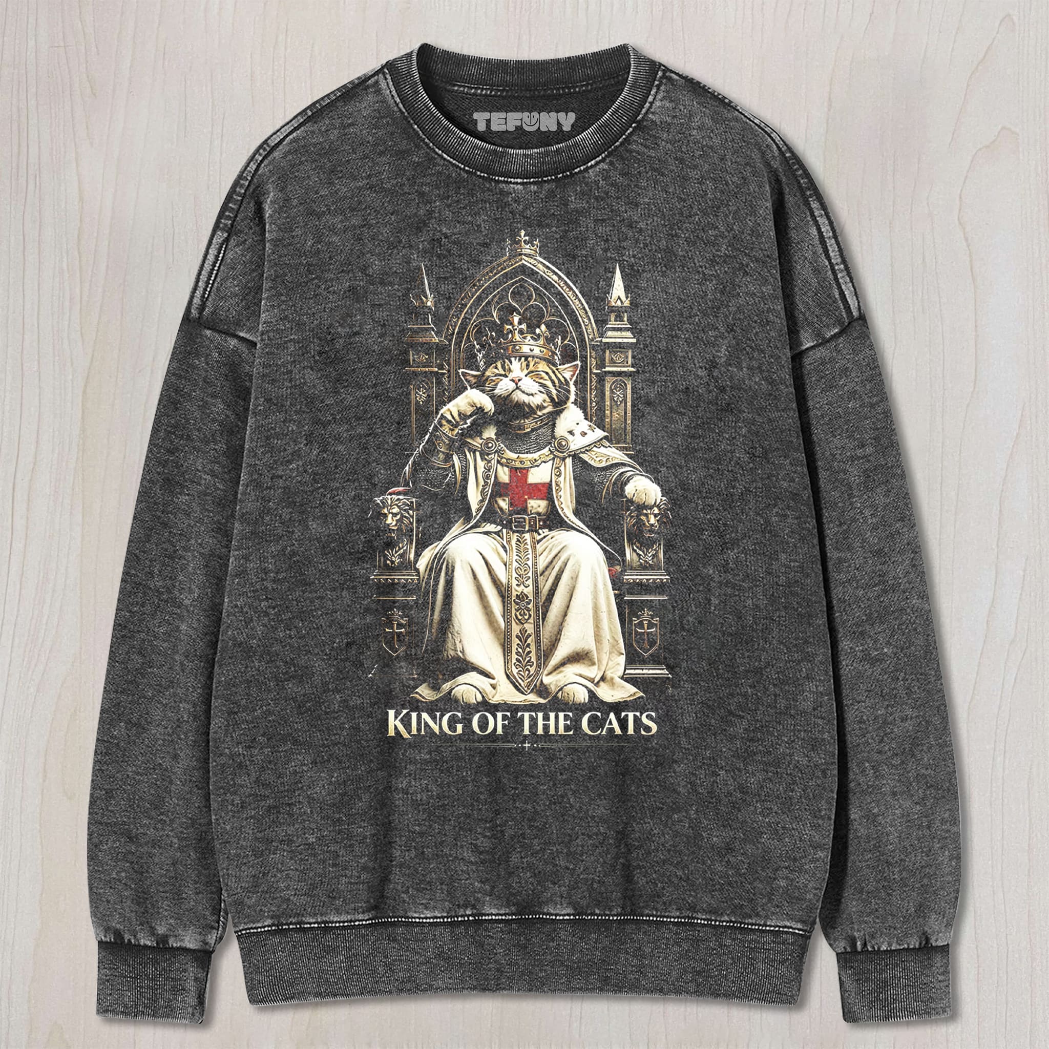 WACKY CAT FAITH FUNNY MEME V3 UNISEX TEE, TANK TOP, LAYERED LS, SWEATSHIRT & HOODIE