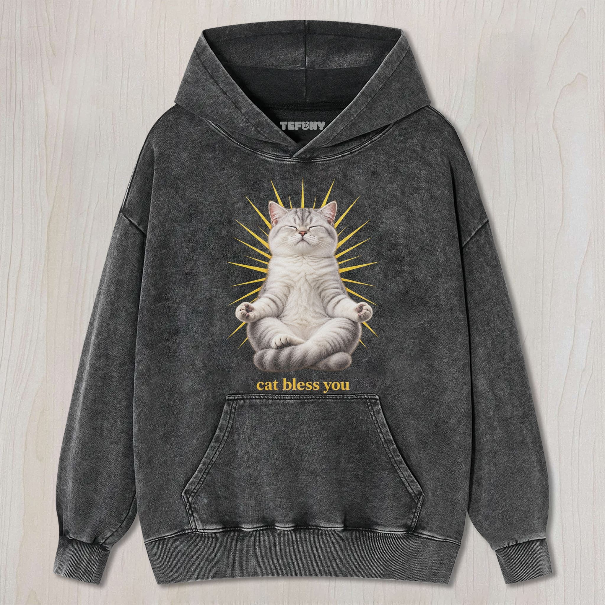 WACKY CAT FAITH FUNNY MEME V7 UNISEX TEE, TANK TOP, LAYERED LS, SWEATSHIRT & HOODIE