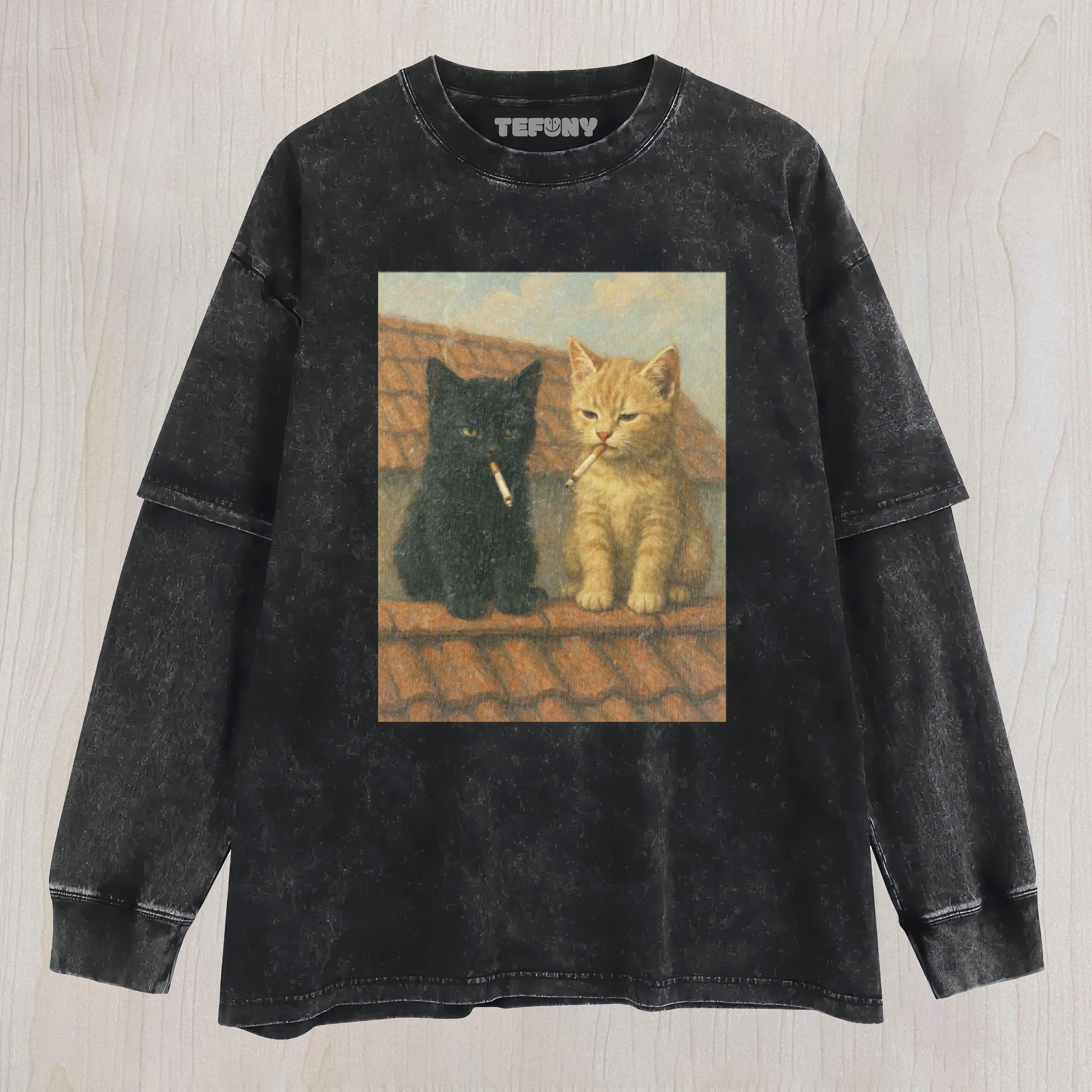 WACKY CAT UNISEX TEE, TANK TOP, LAYERED LS, SWEATSHIRT & HOODIE