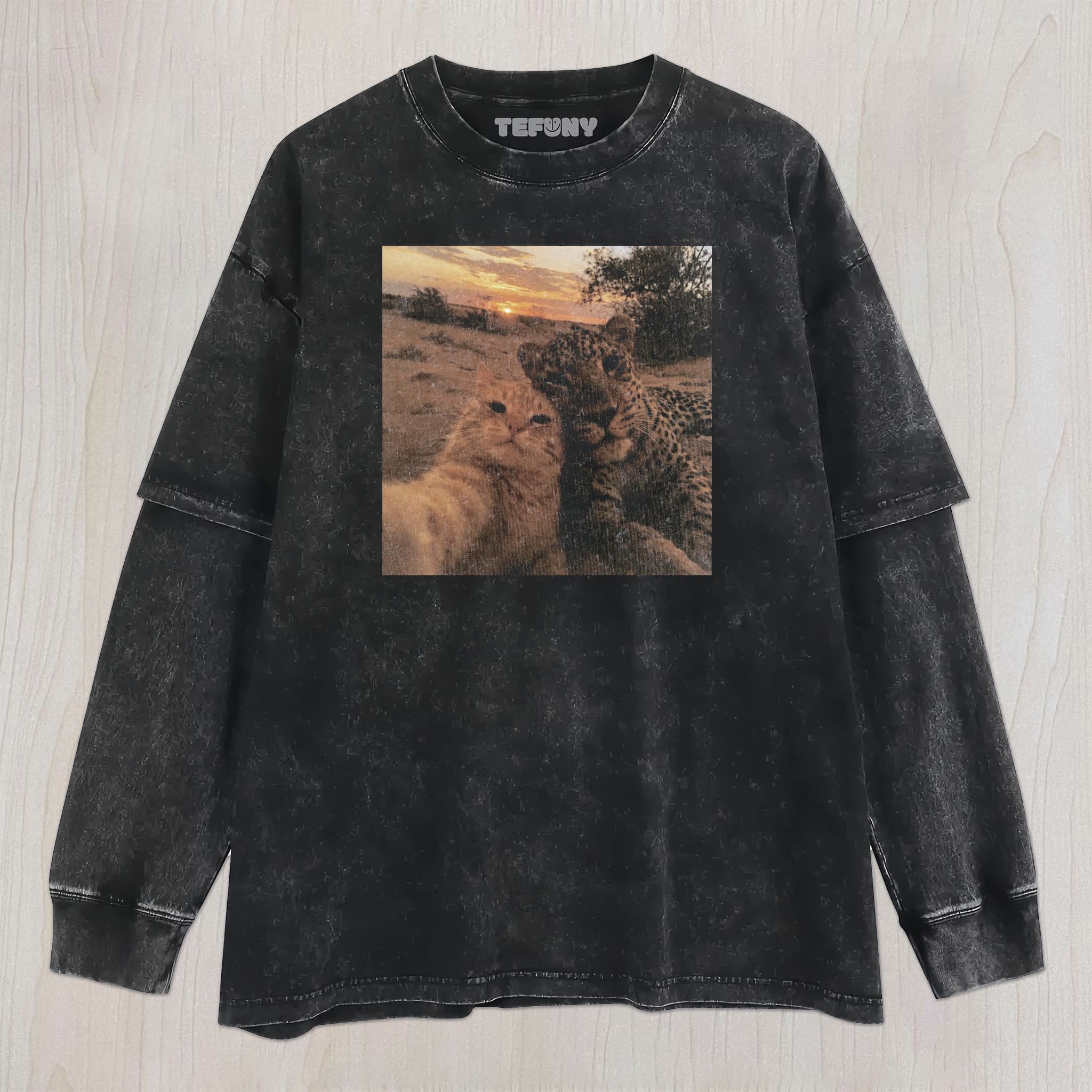 WACKY CAT & LEOPARD UNISEX TEE, TANK TOP, LAYERED LS, SWEATSHIRT & HOODIE