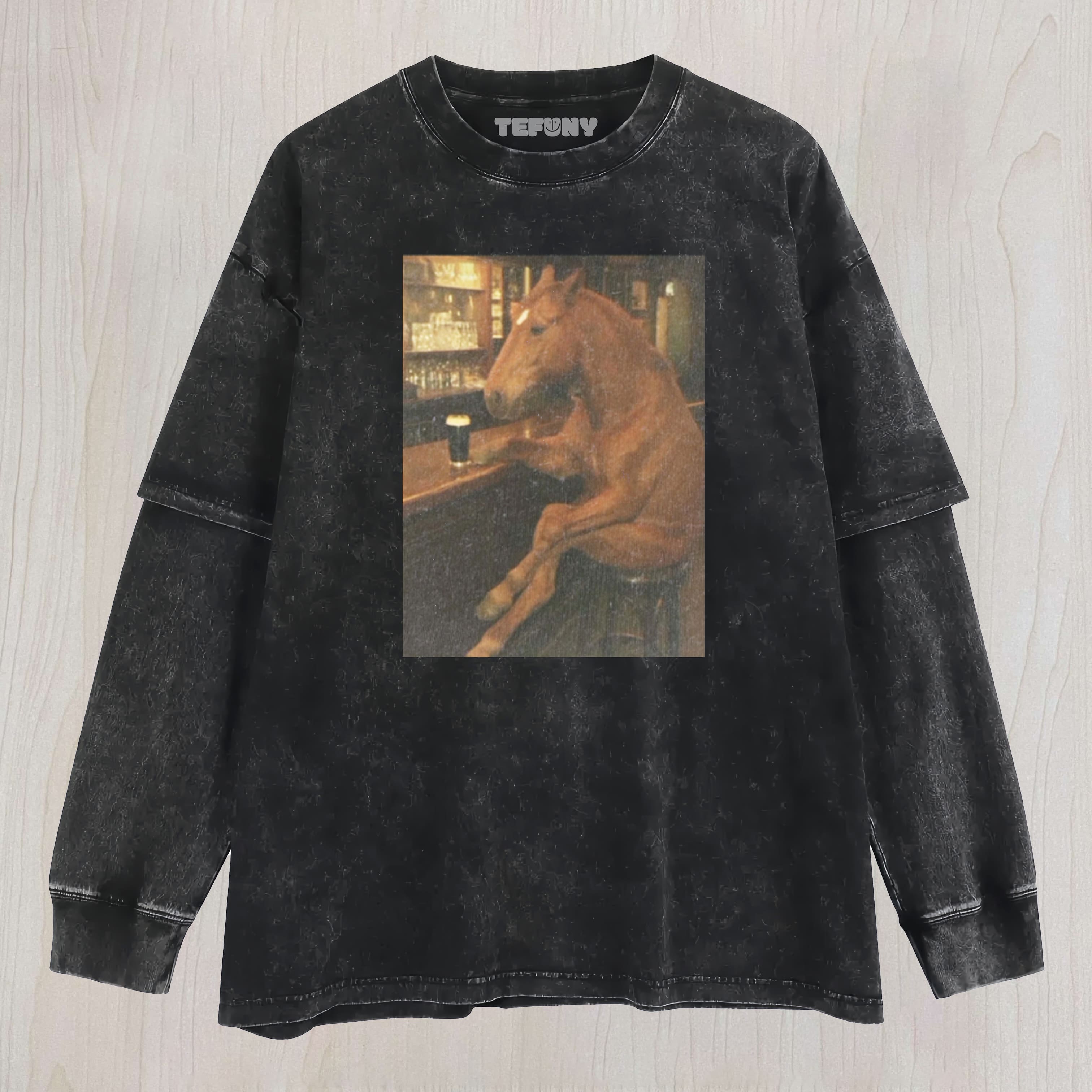 WACKY HORSE UNISEX TEE, TANK TOP, LAYERED LS, SWEATSHIRT & HOODIE