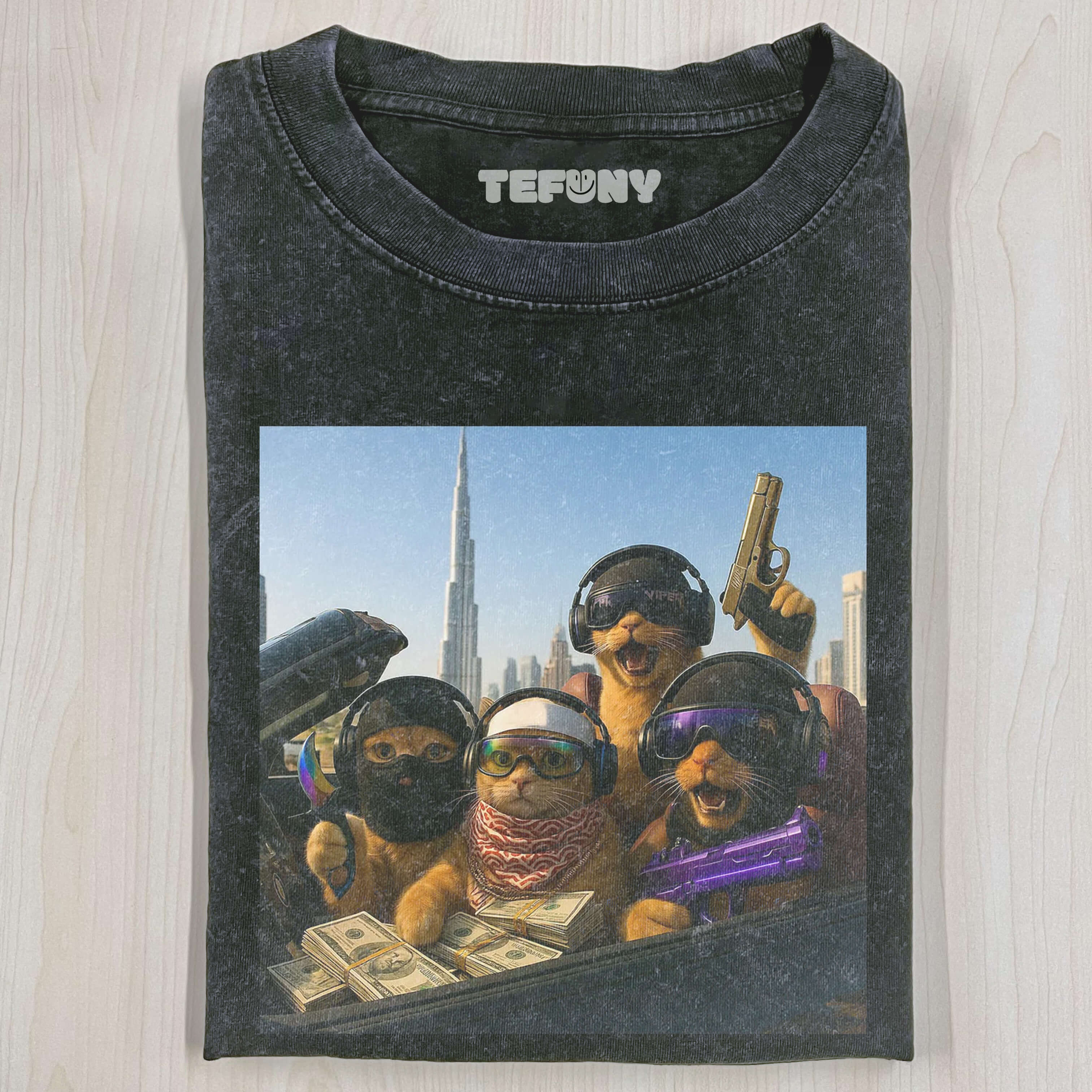 WACKY CAT MEME T-SHIRT V2