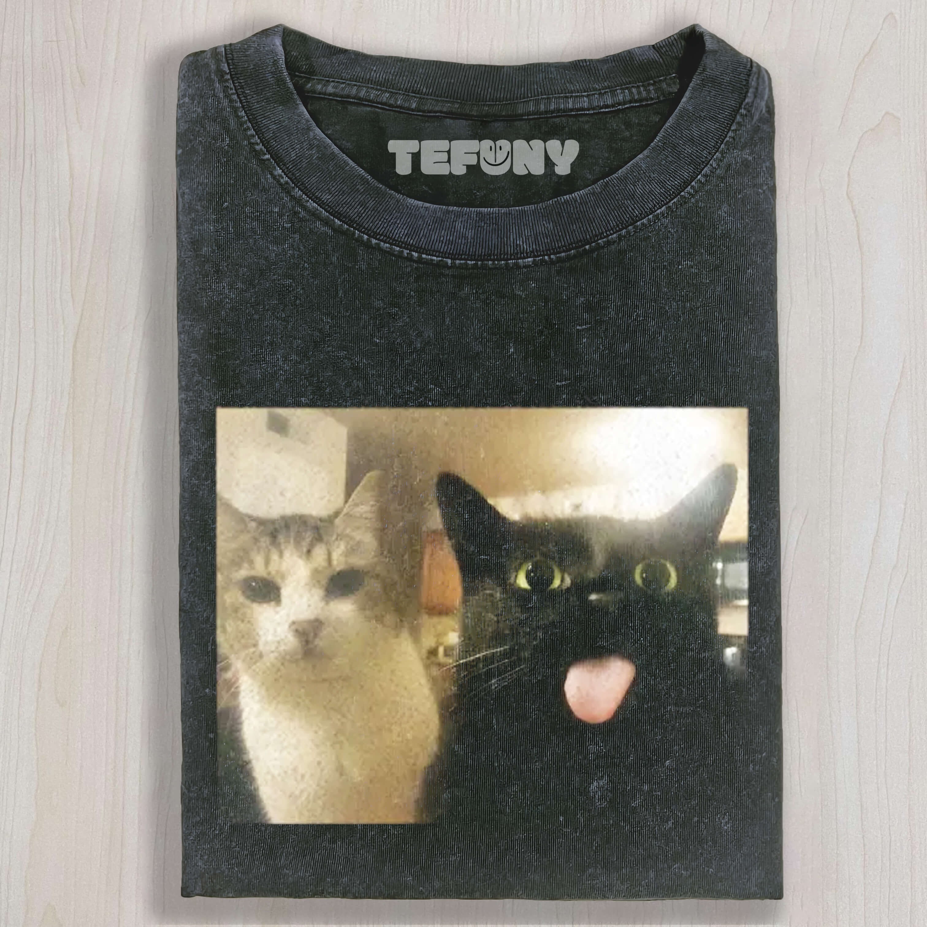 WACKY CAT VINTAGE WASHED TEE & SWEAT & HOOD