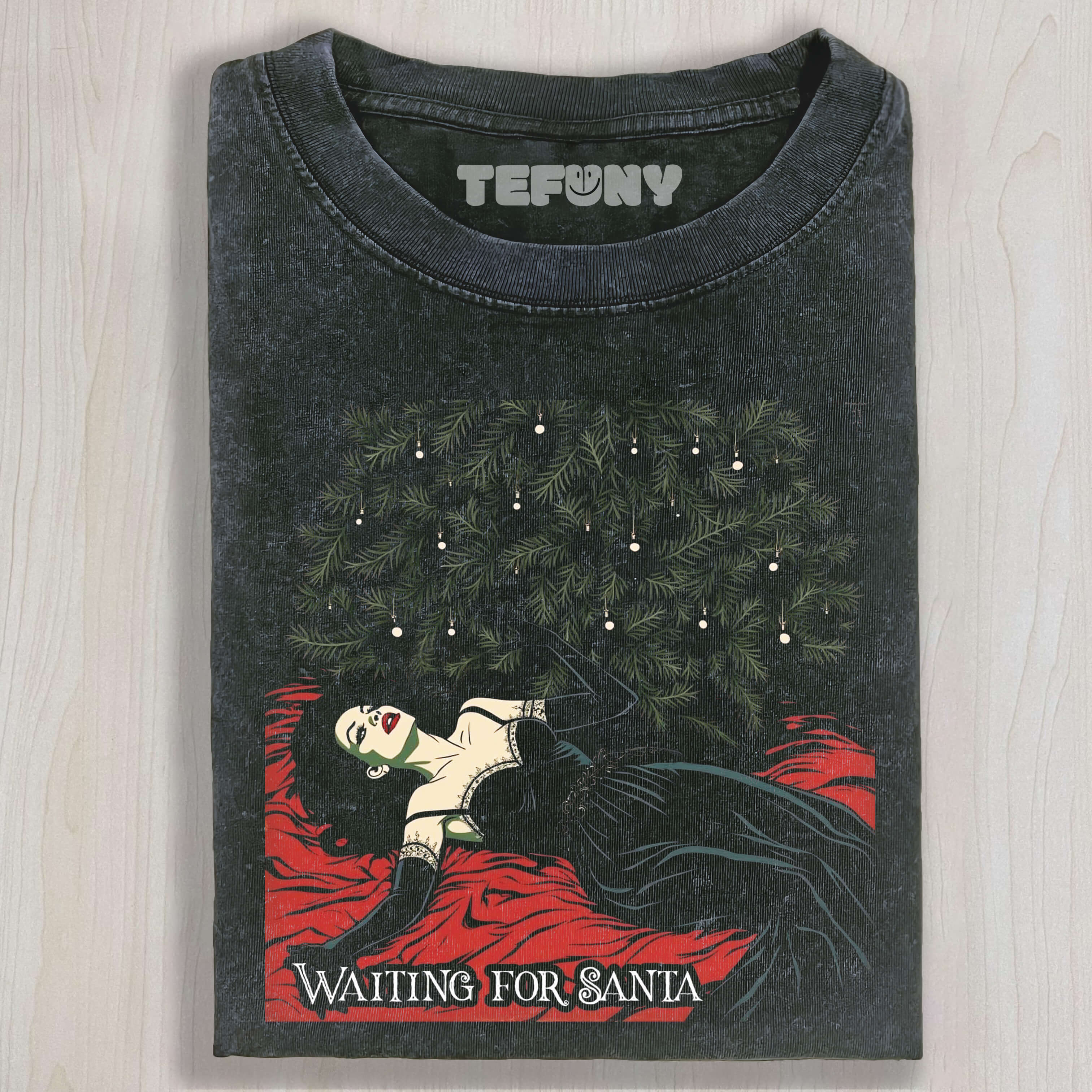 WAITING FOR SANTA T-SHIRT & LONG SLEEVES & HOODIES