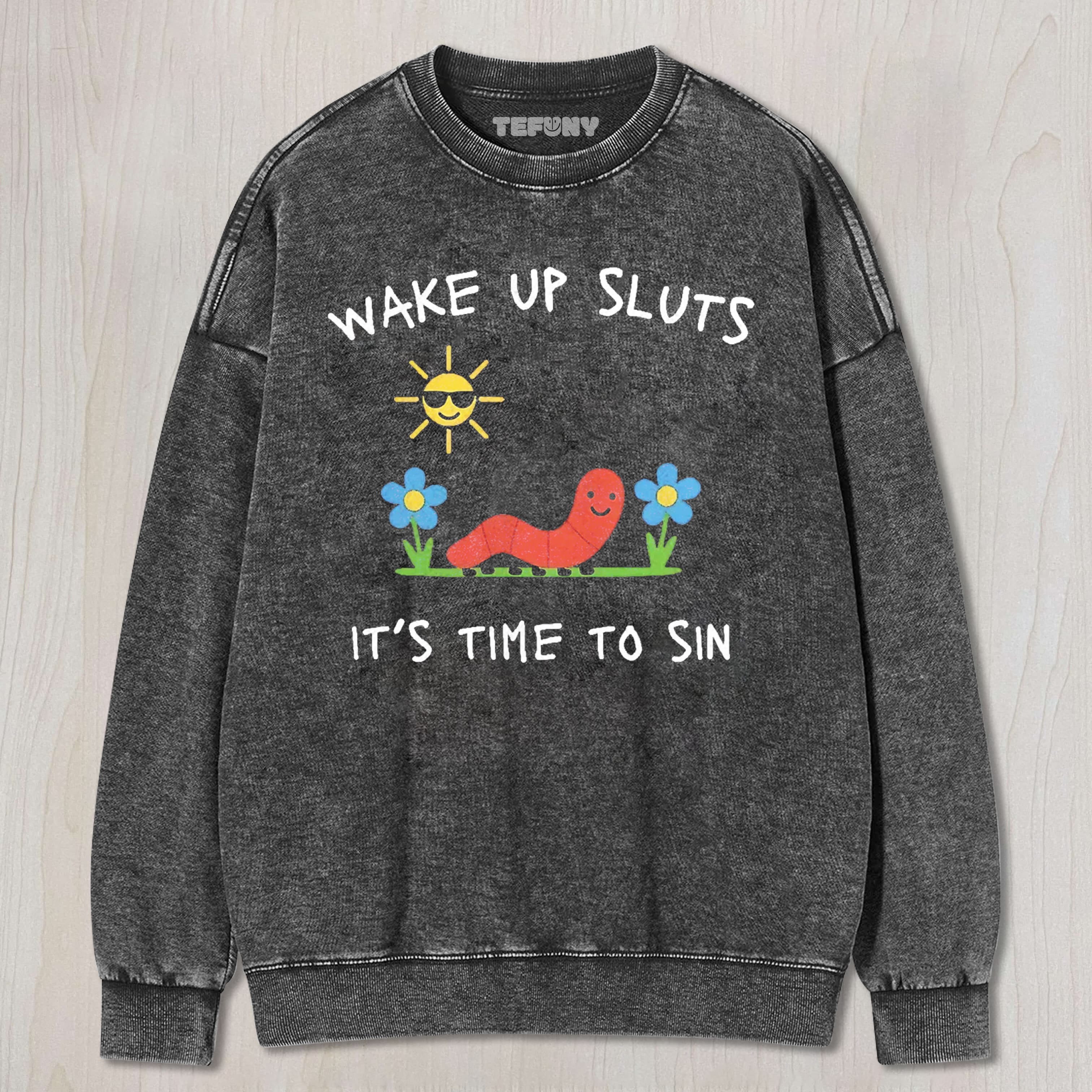 WAKE UP CUTE CHILDREN'S DRAWINGS TEE & SWEAT & HOOD