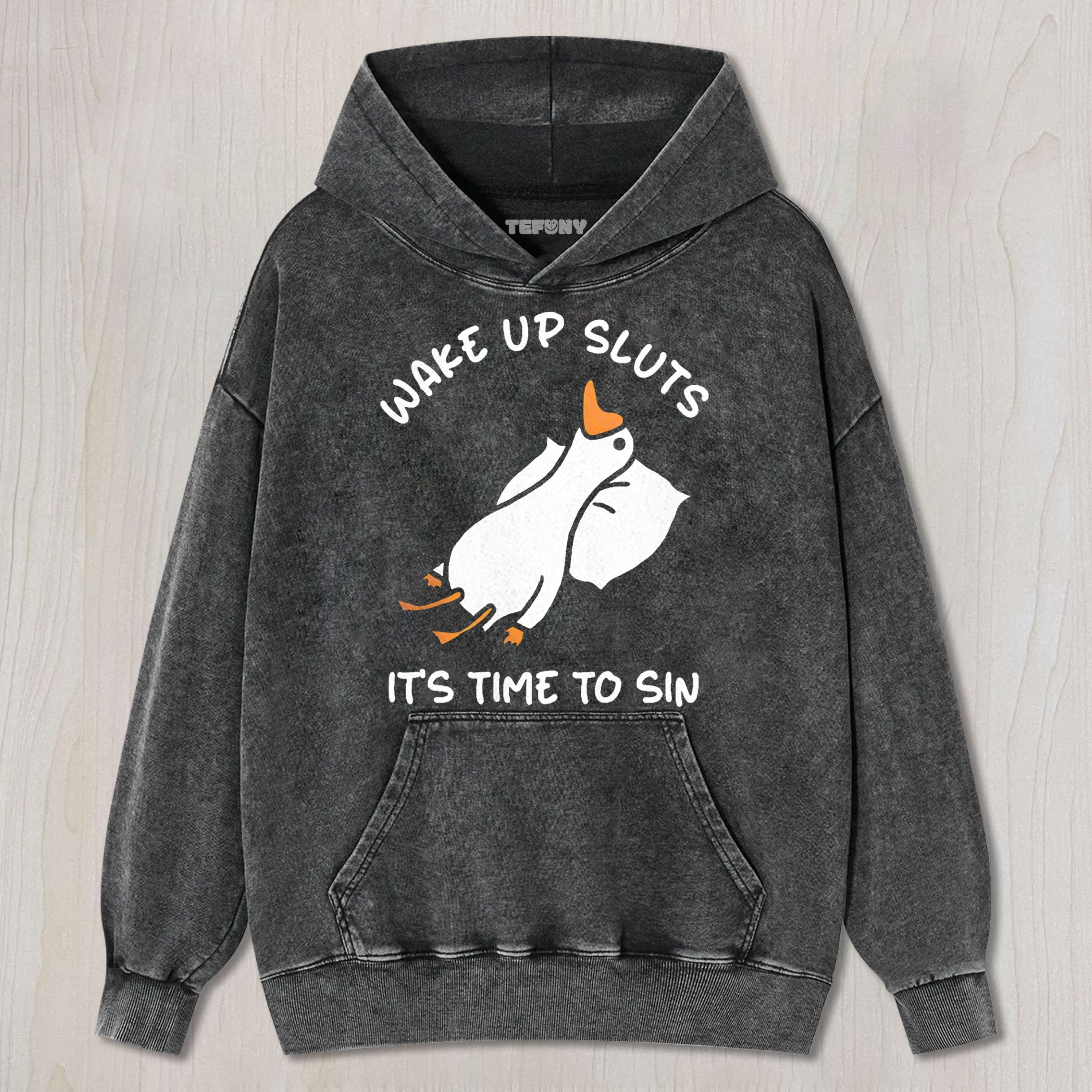 WAKE UP SLUTS FUNNY GOOSE MEME TEE & SWEAT & HOOD