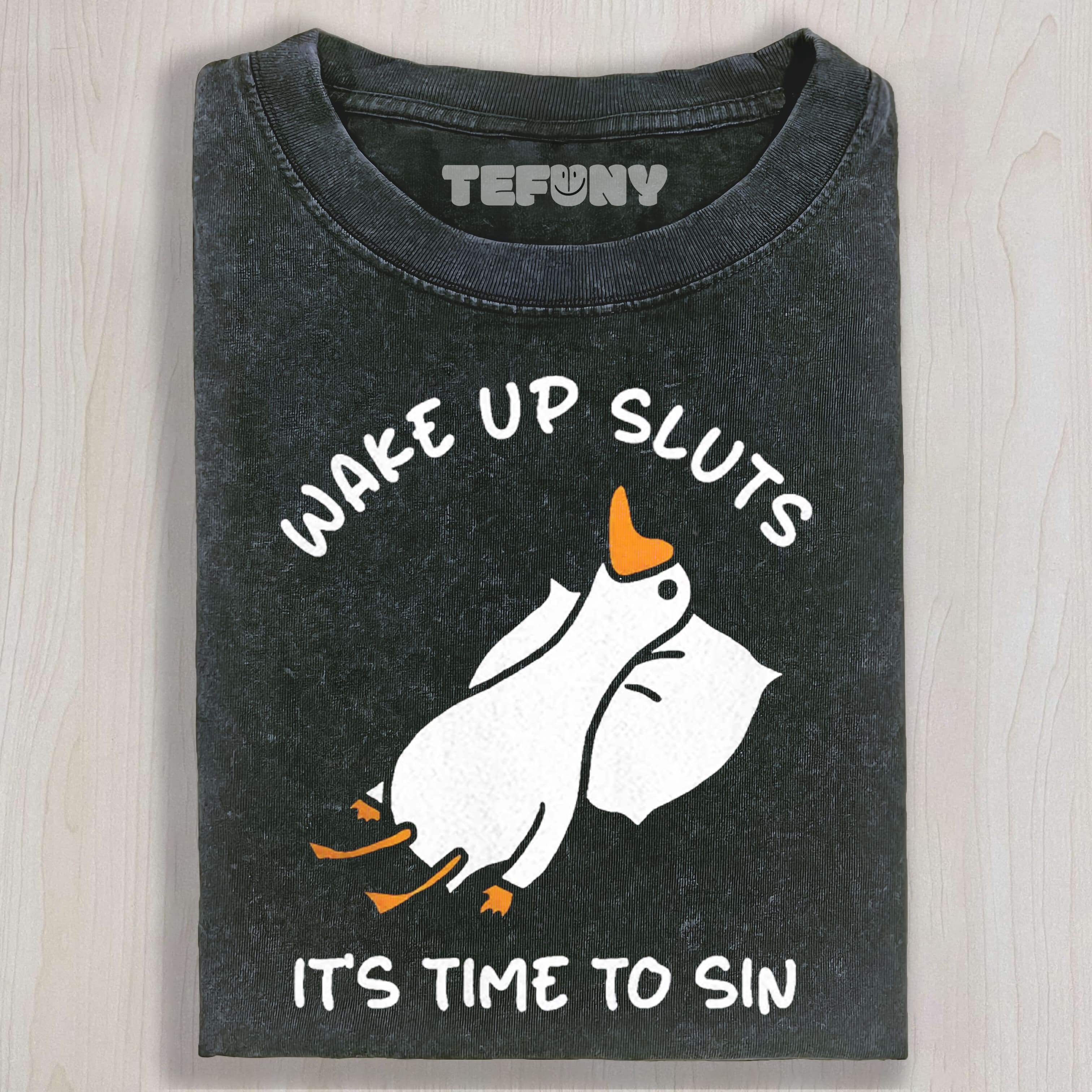 WAKE UP SLUTS FUNNY GOOSE MEME TEE & SWEAT & HOOD
