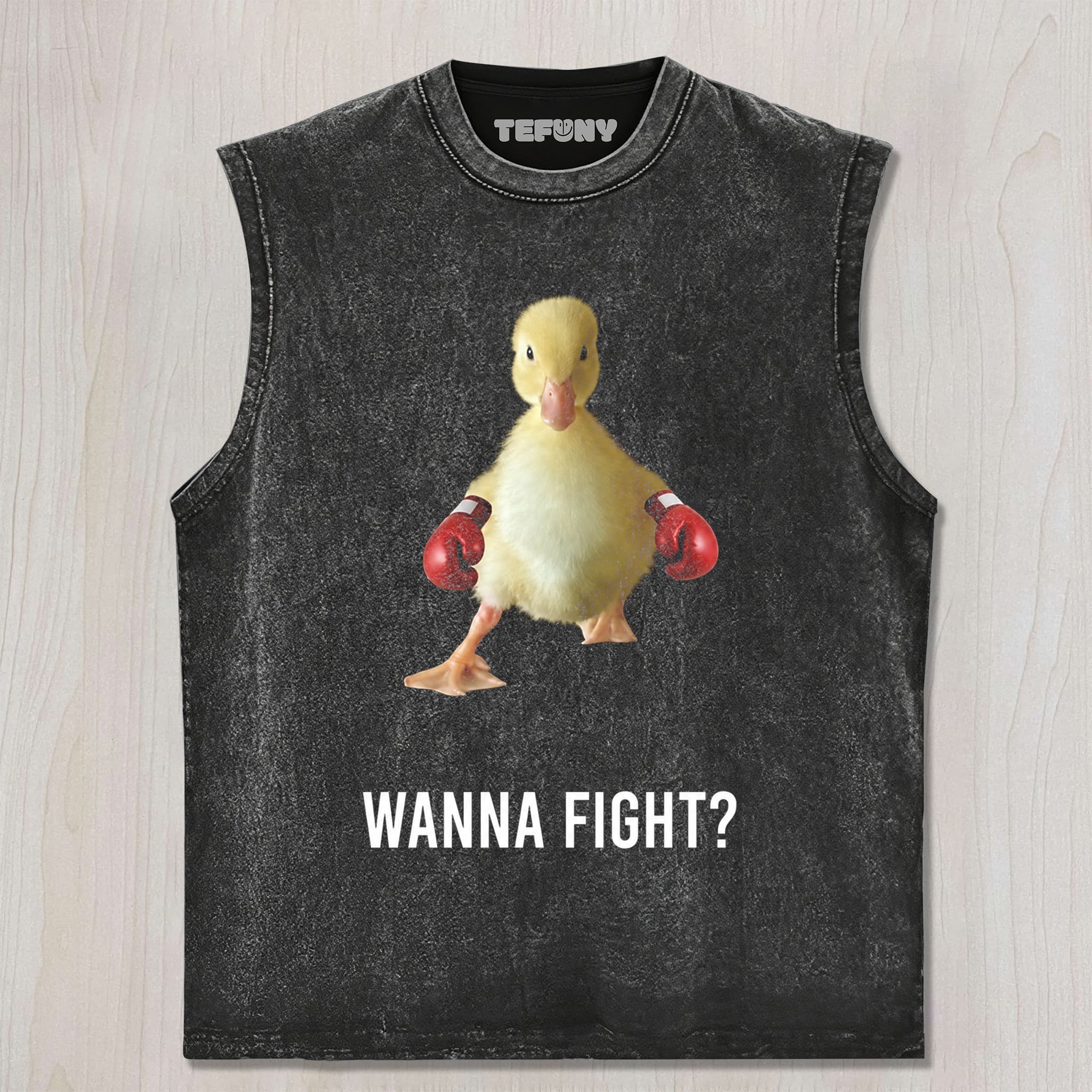 WANNA FIGHT DUCK MEME UNISEX TEE, TANK TOP, LAYERED LS, SWEATSHIRT & HOODIE