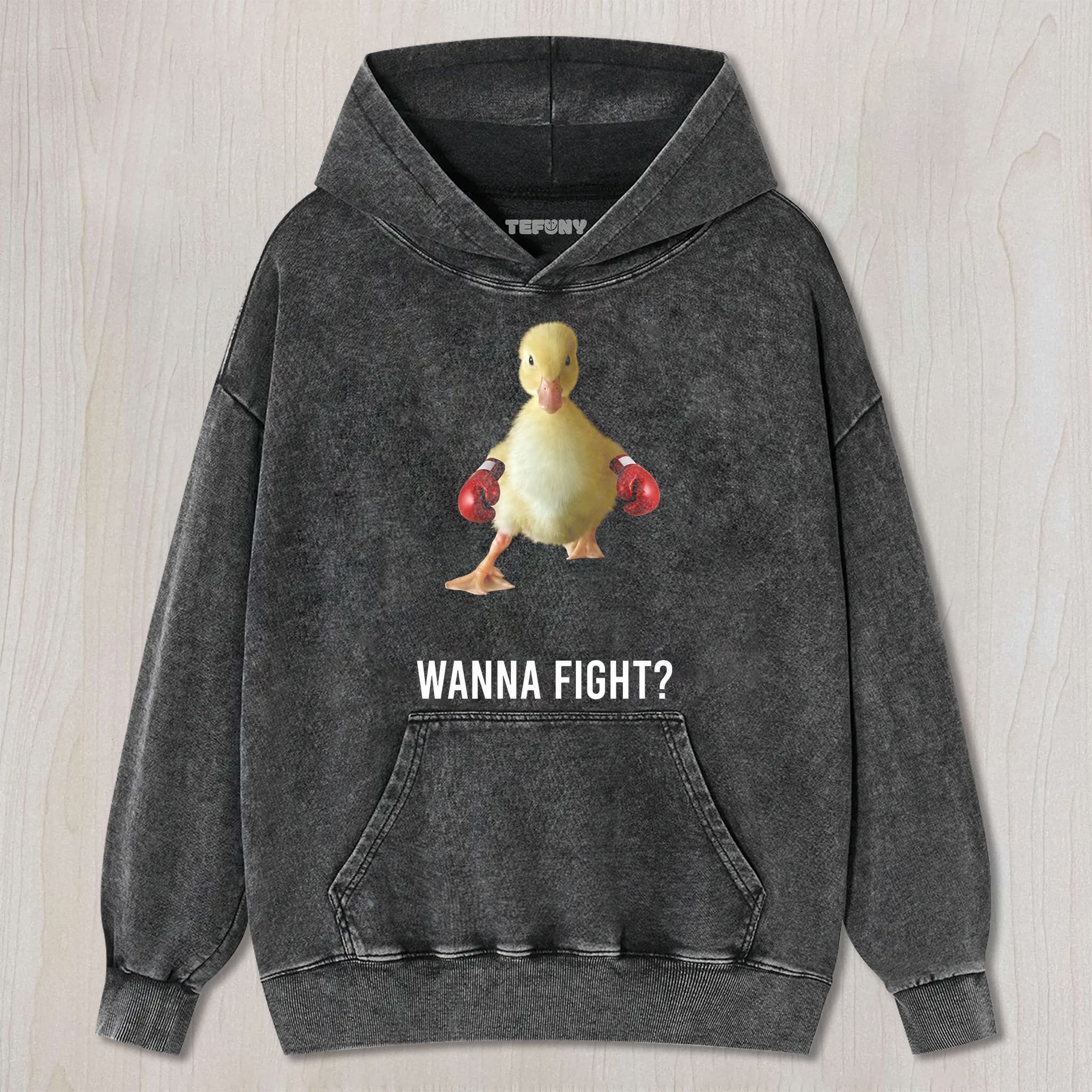 WANNA FIGHT DUCK MEME UNISEX TEE, TANK TOP, LAYERED LS, SWEATSHIRT & HOODIE