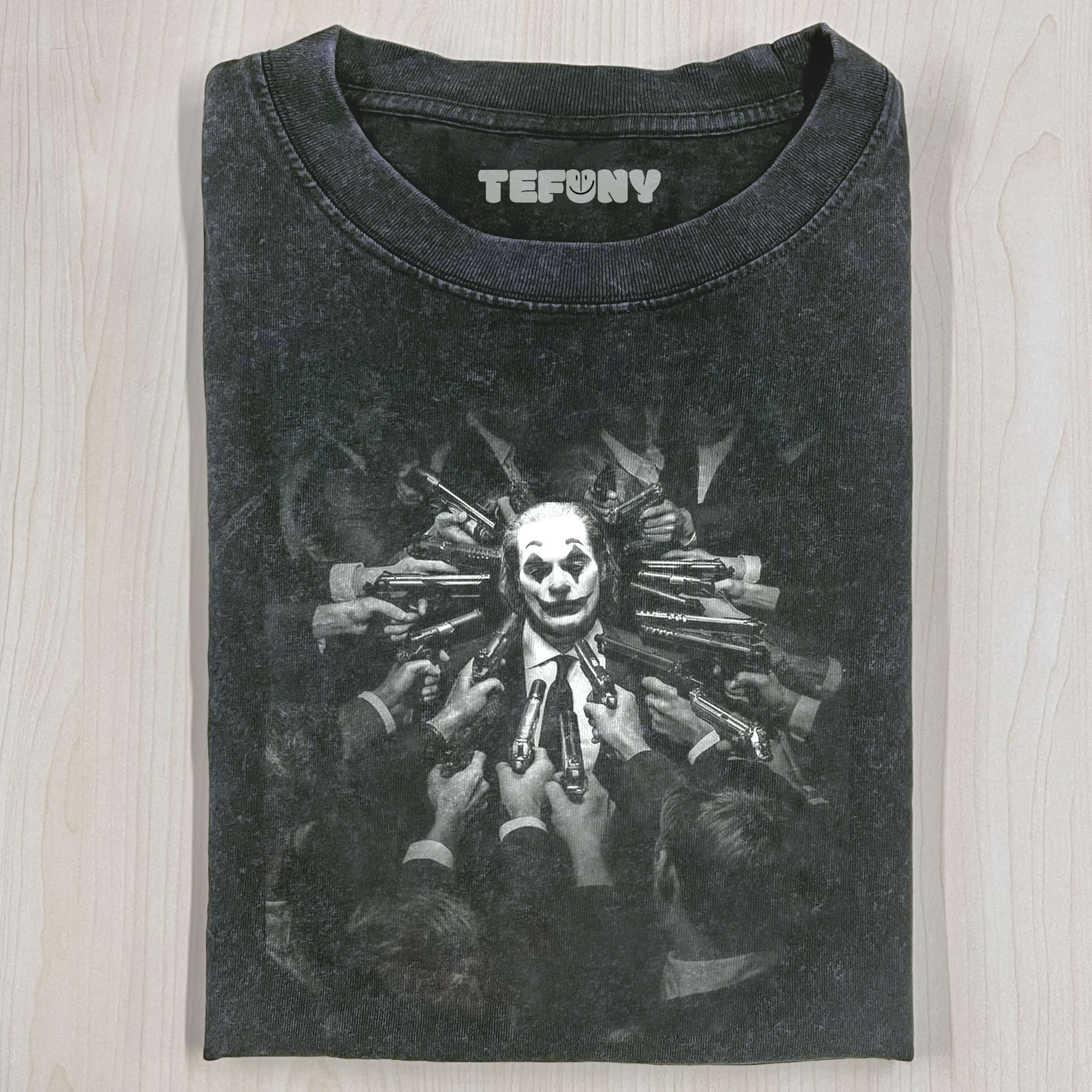 WASHED COTTON CLOWN T-SHIRT