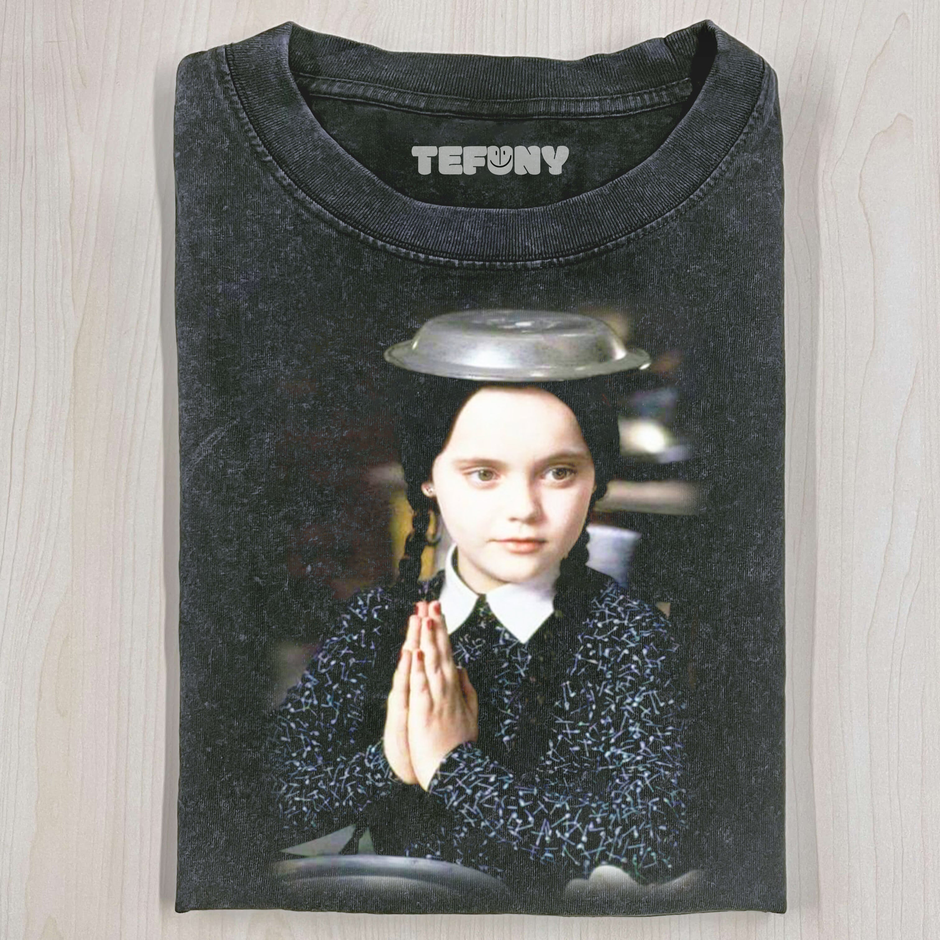 WEDNESDAY ADDAMS FOLDED HANDS T-SHIRT