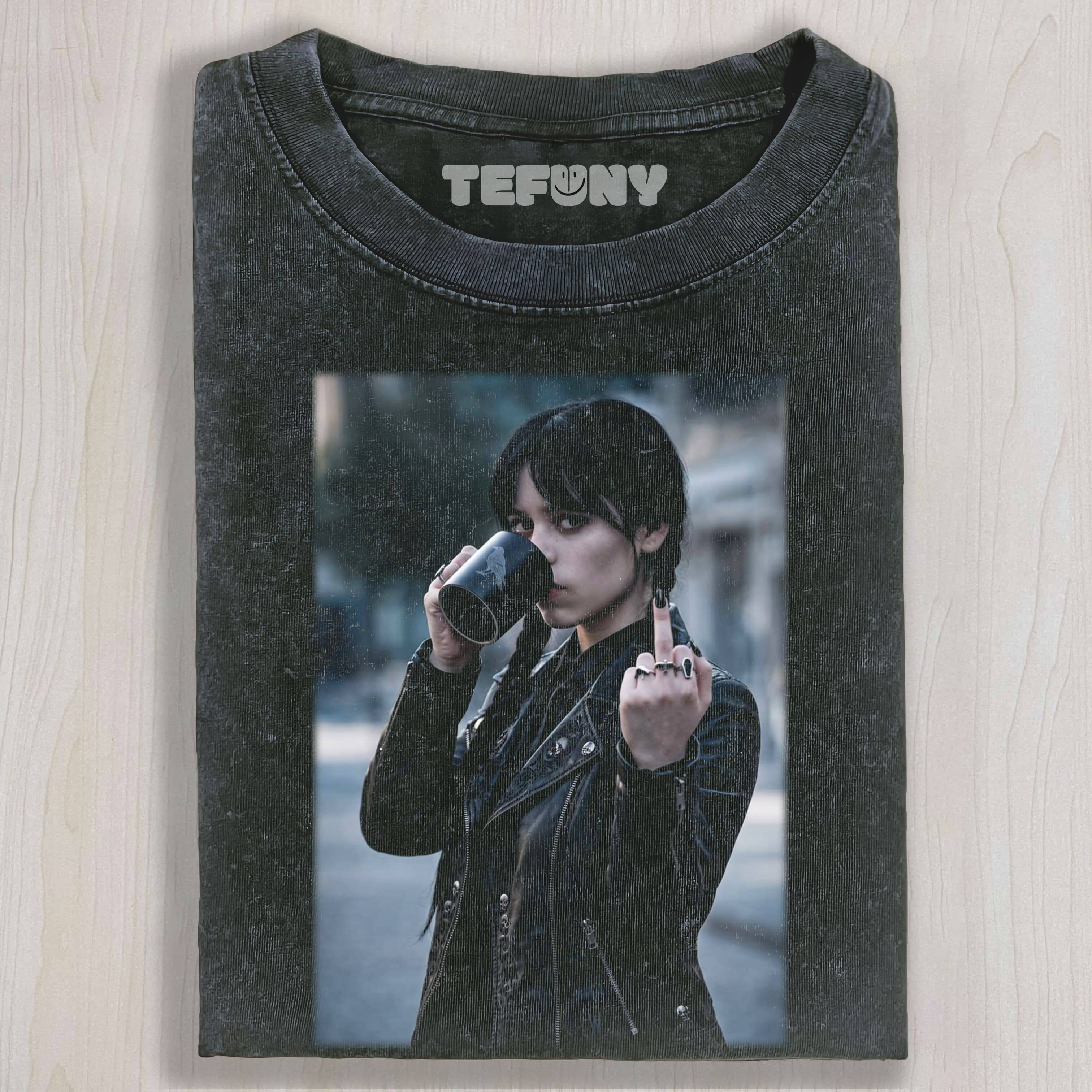 WEDNESDAY - GIVING THE MIDDLE FINGER UNISEX TEE, TANK TOP, LAYERED LS, SWEATSHIRT & HOODIE