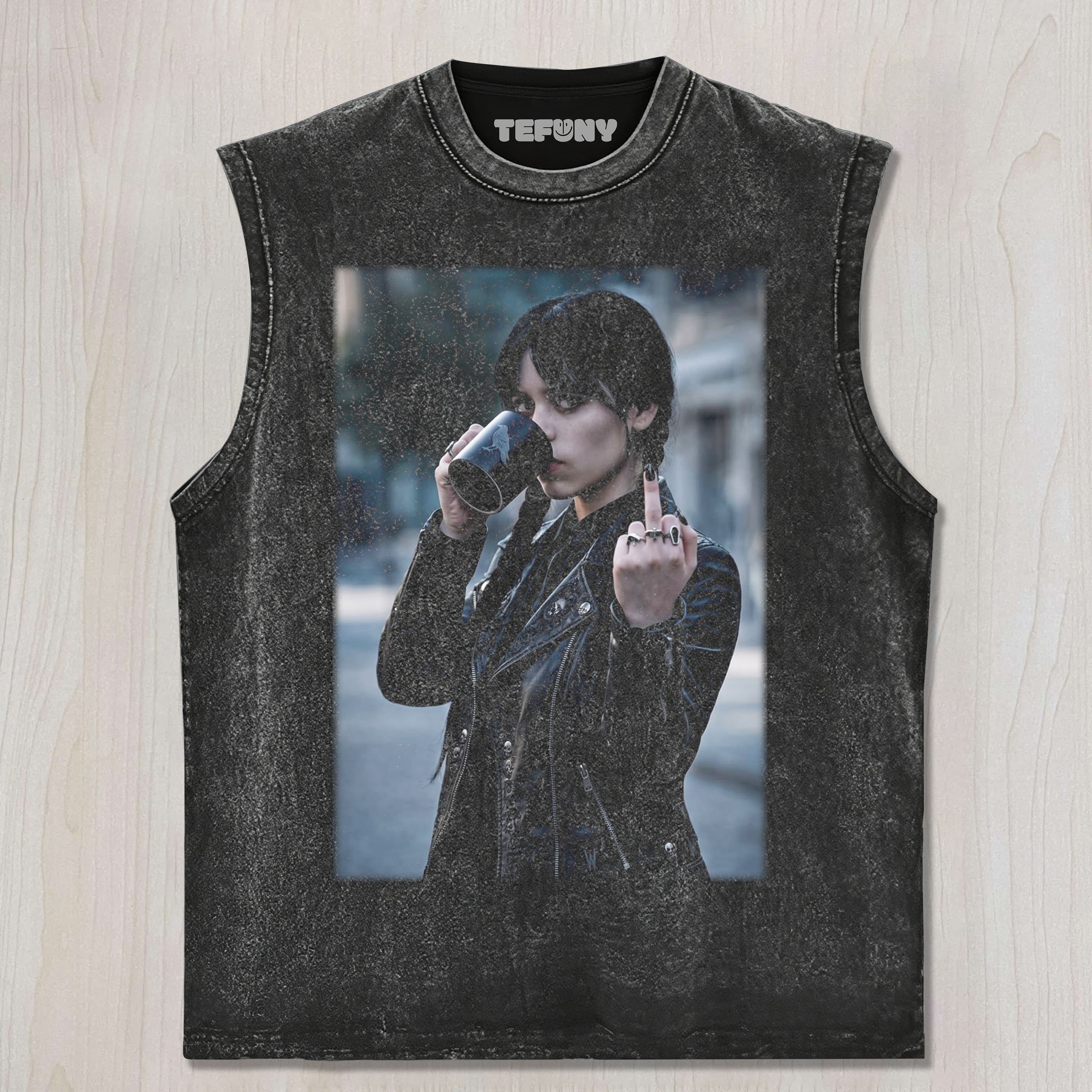 WEDNESDAY - GIVING THE MIDDLE FINGER UNISEX TEE, TANK TOP, LAYERED LS, SWEATSHIRT & HOODIE