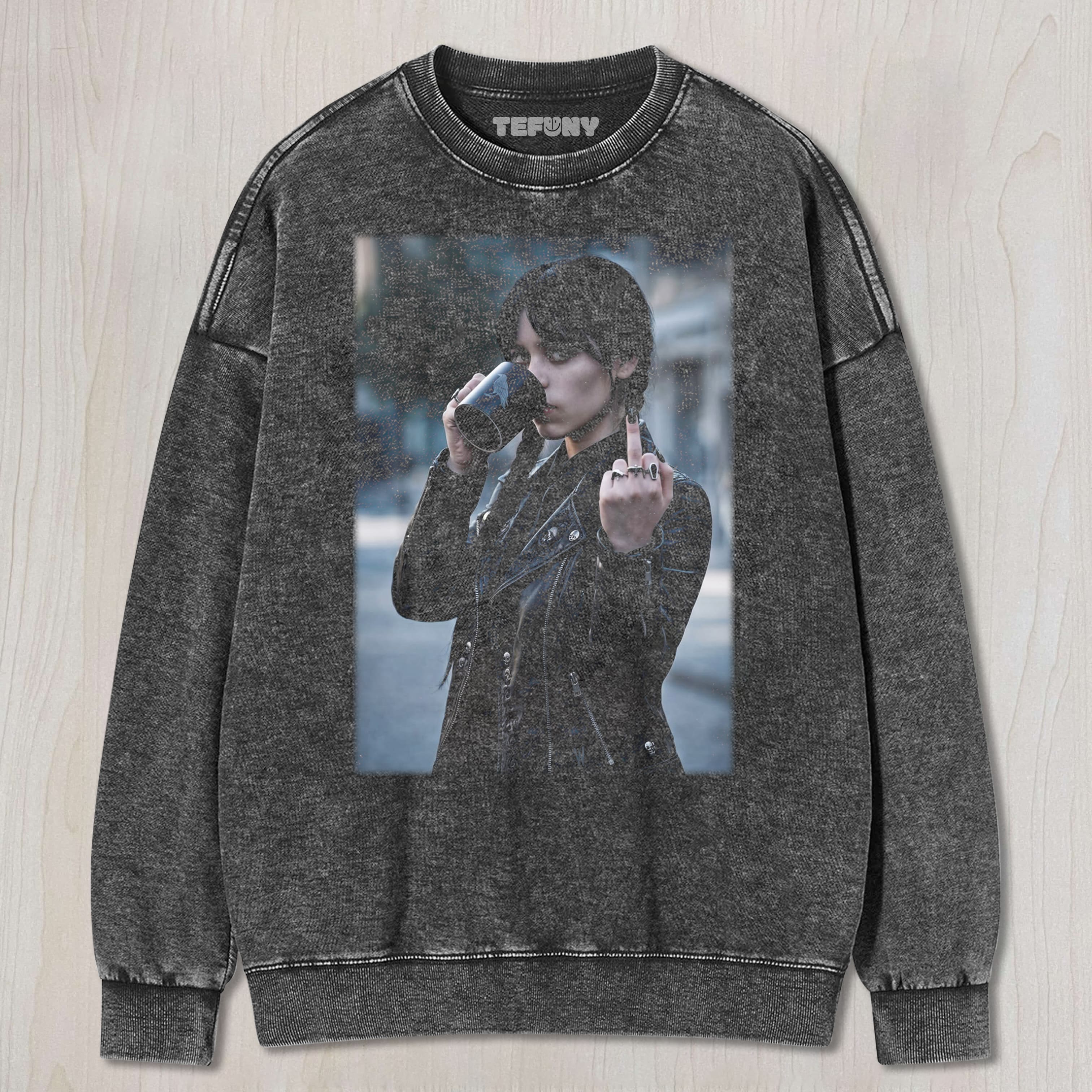 WEDNESDAY - GIVING THE MIDDLE FINGER UNISEX TEE, TANK TOP, LAYERED LS, SWEATSHIRT & HOODIE