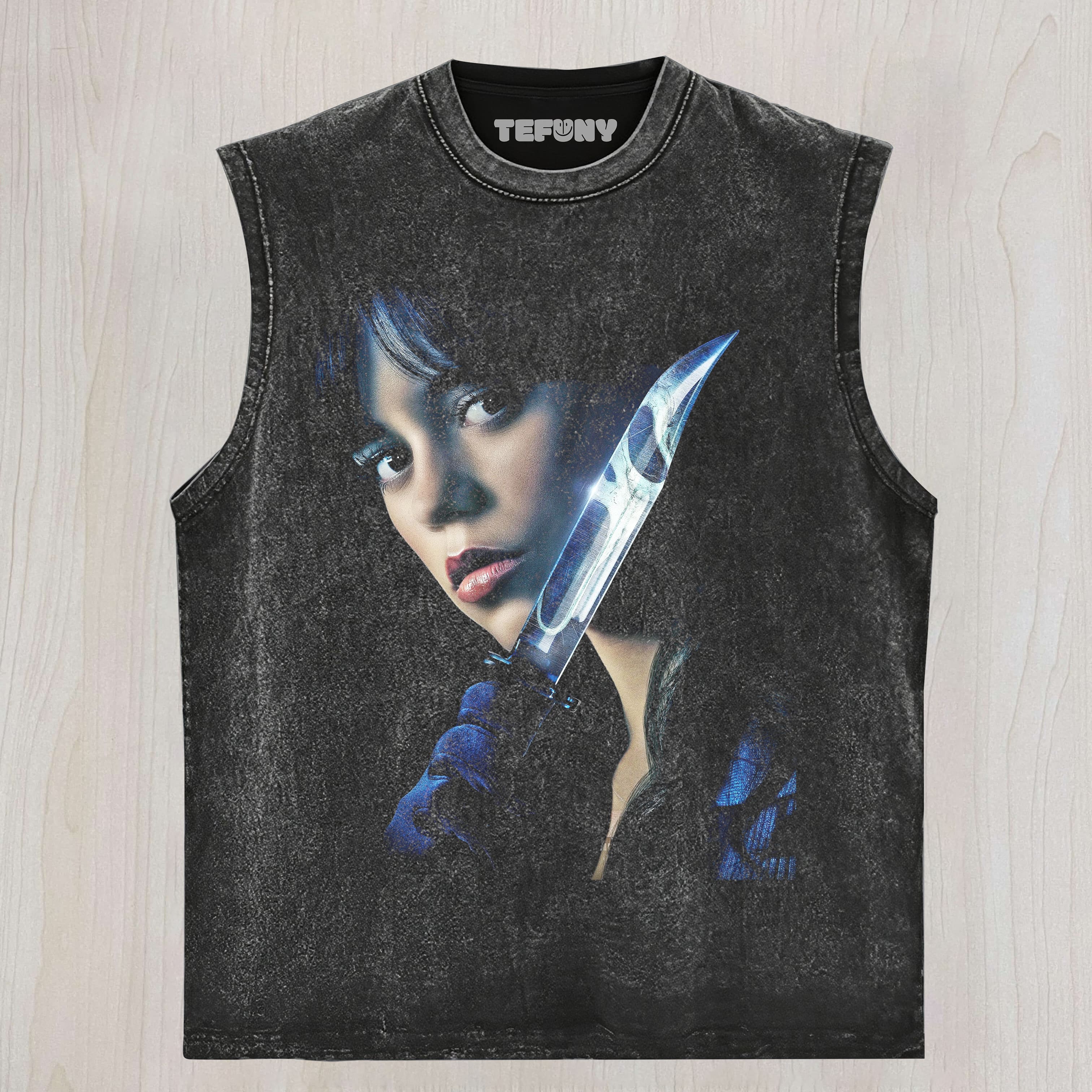 WEDNESDAY AND SCREAM KNIFE TANK TOP
