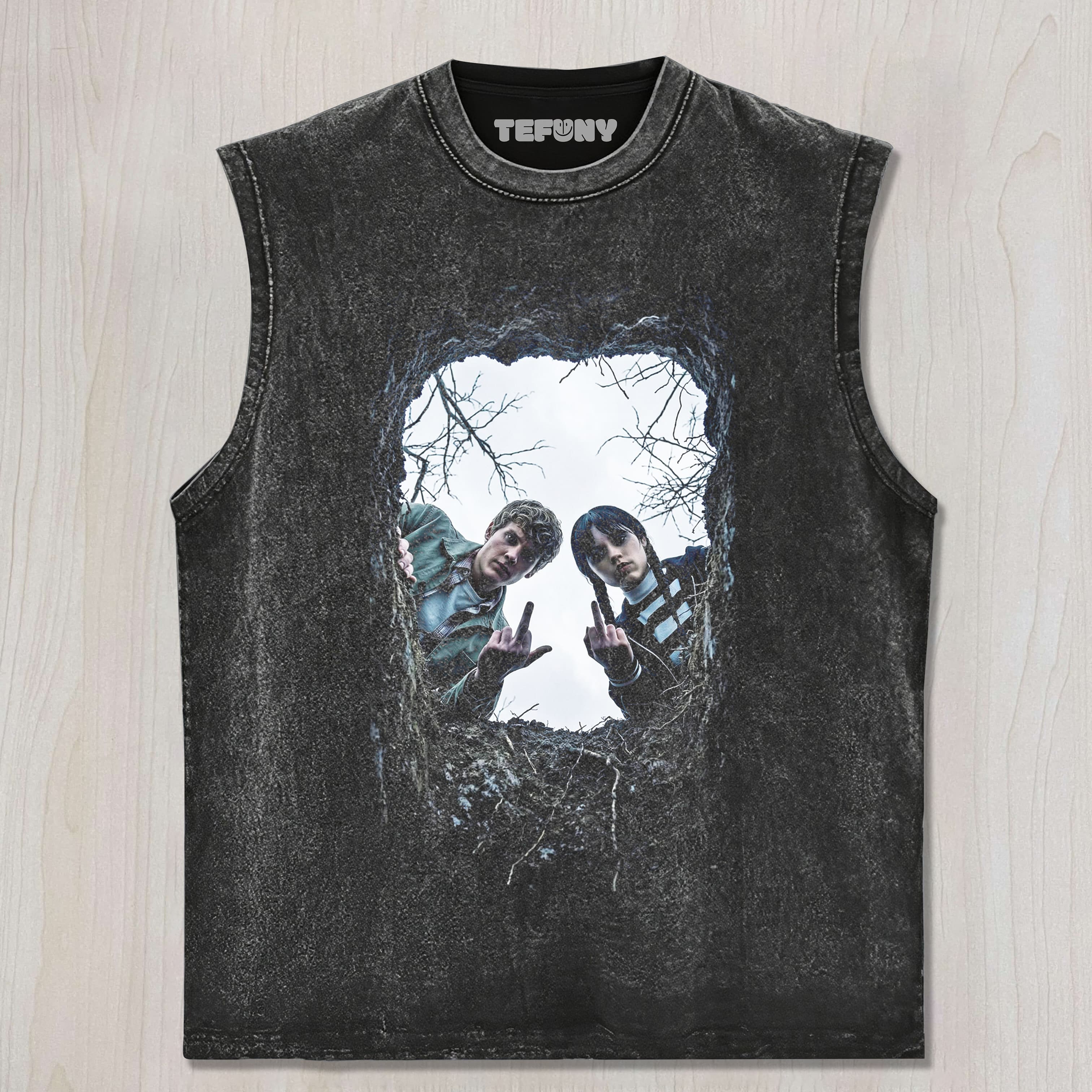 WEDNESDAY THE MIDDLE FINGER UNISEX TEE, TANK TOP, LAYERED LS, SWEATSHIRT & HOODIE