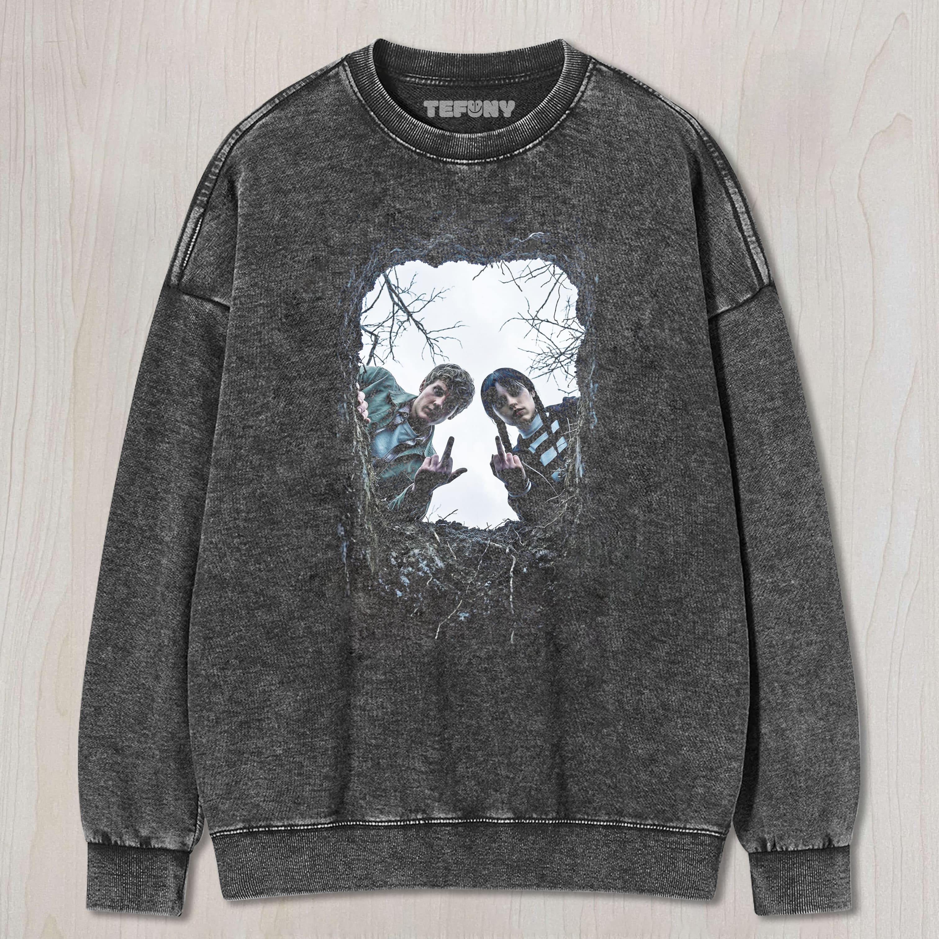WEDNESDAY THE MIDDLE FINGER UNISEX TEE, TANK TOP, LAYERED LS, SWEATSHIRT & HOODIE