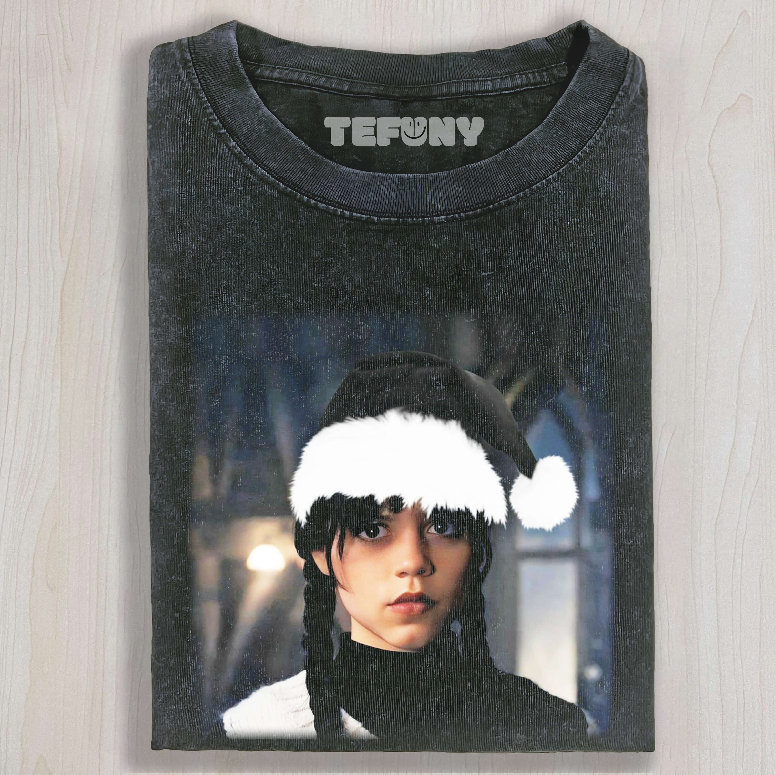 WEDNESDAY WAS WEARING A SANTA HAT TEE & SWEAT & HOOD