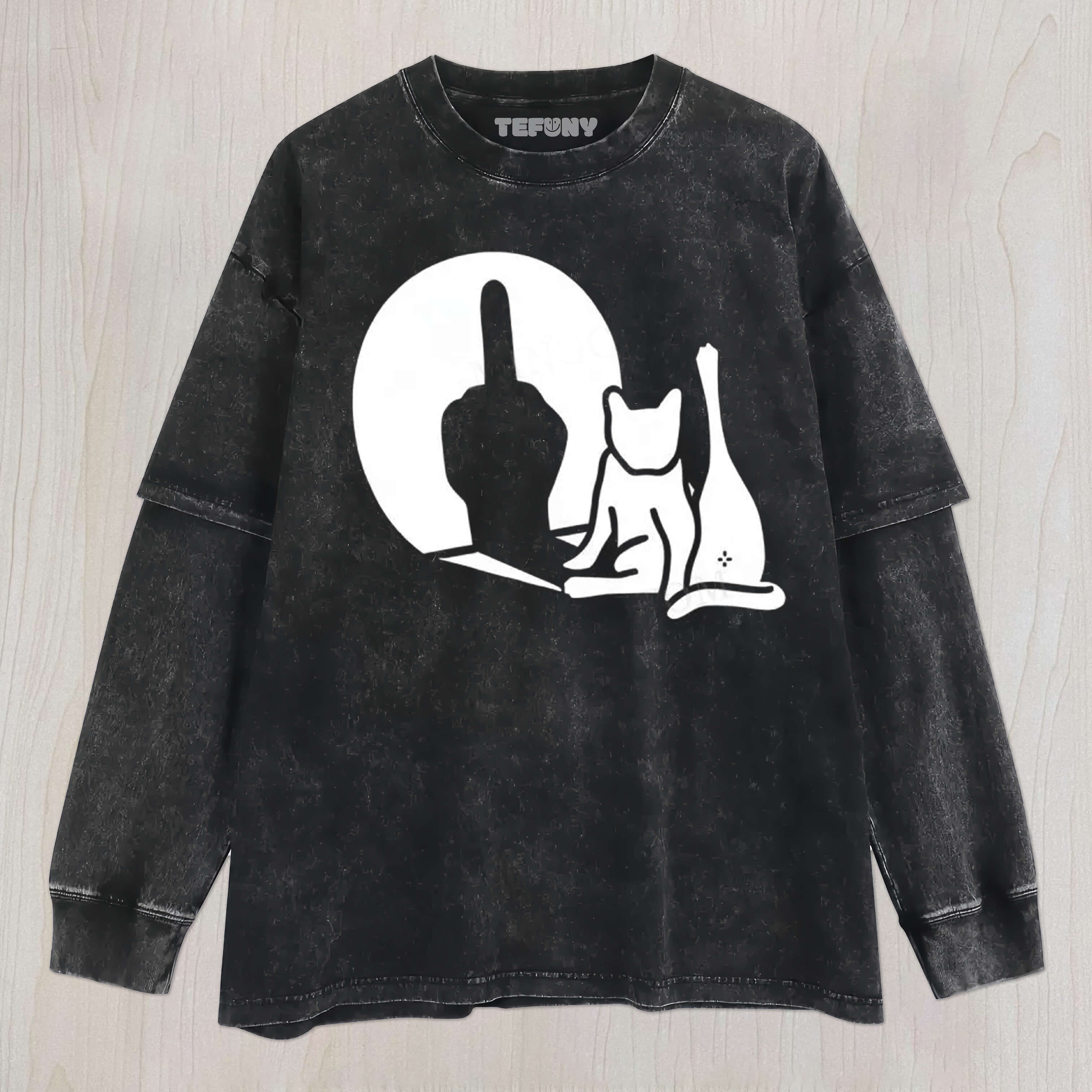 WHAT CAT FXXK MEME UNISEX TEE, TANK TOP, LAYERED LS, SWEATSHIRT & HOODIE