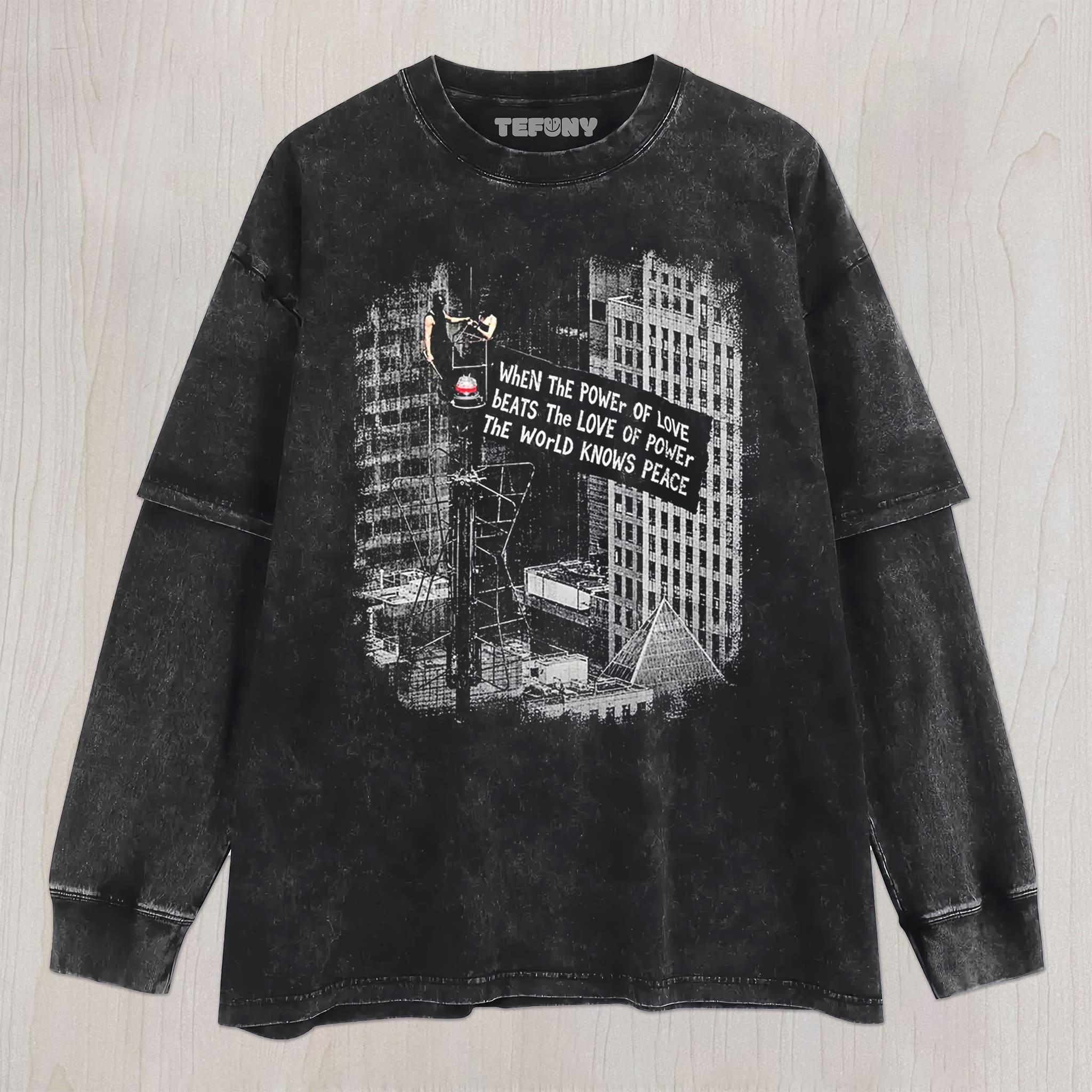 WHEN LOVE BEATS POWER V2 UNISEX TEE, TANK TOP, LAYERED LS, SWEATSHIRT & HOODIE