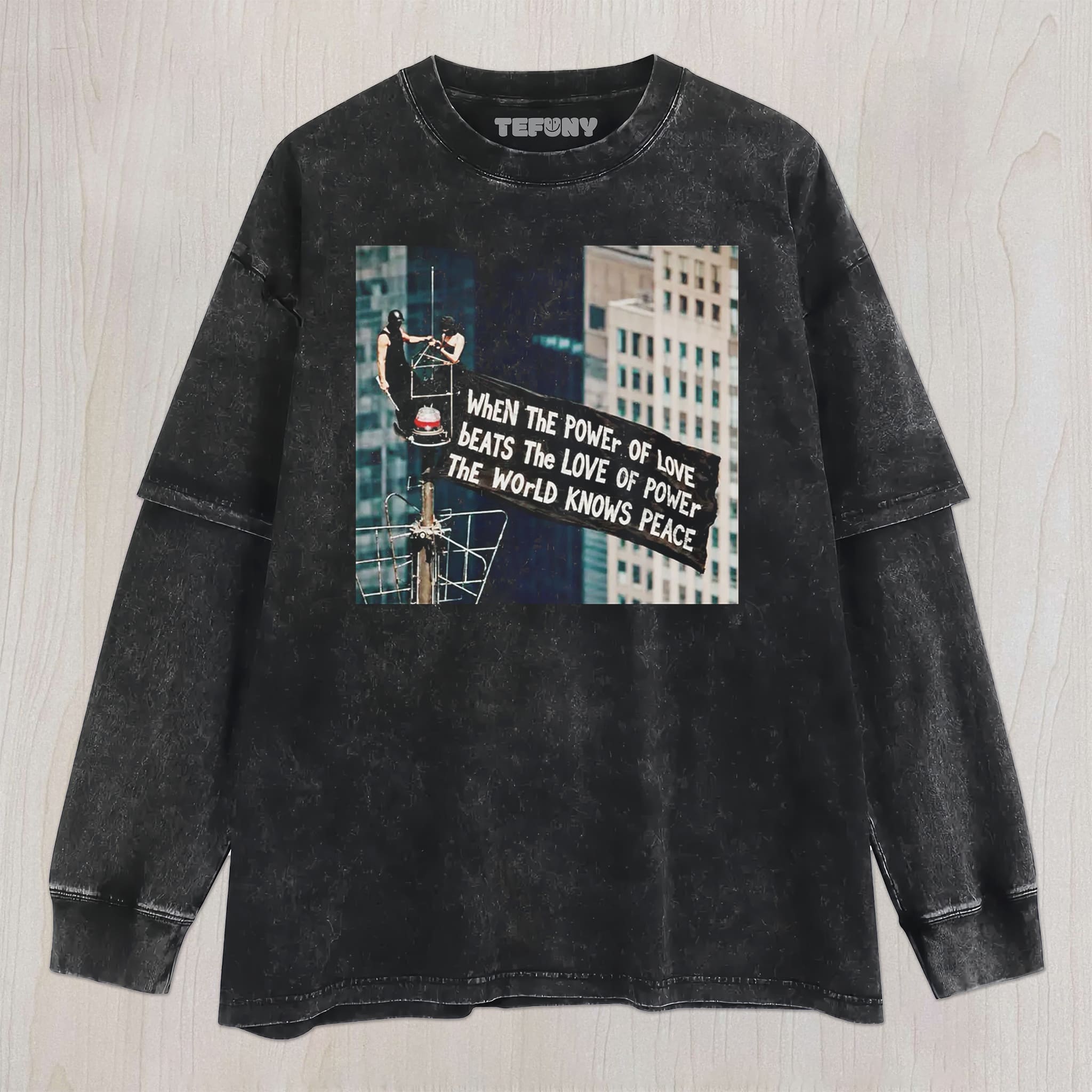 WHEN LOVE BEATS POWER V3 UNISEX TEE, TANK TOP, LAYERED LS, SWEATSHIRT & HOODIE