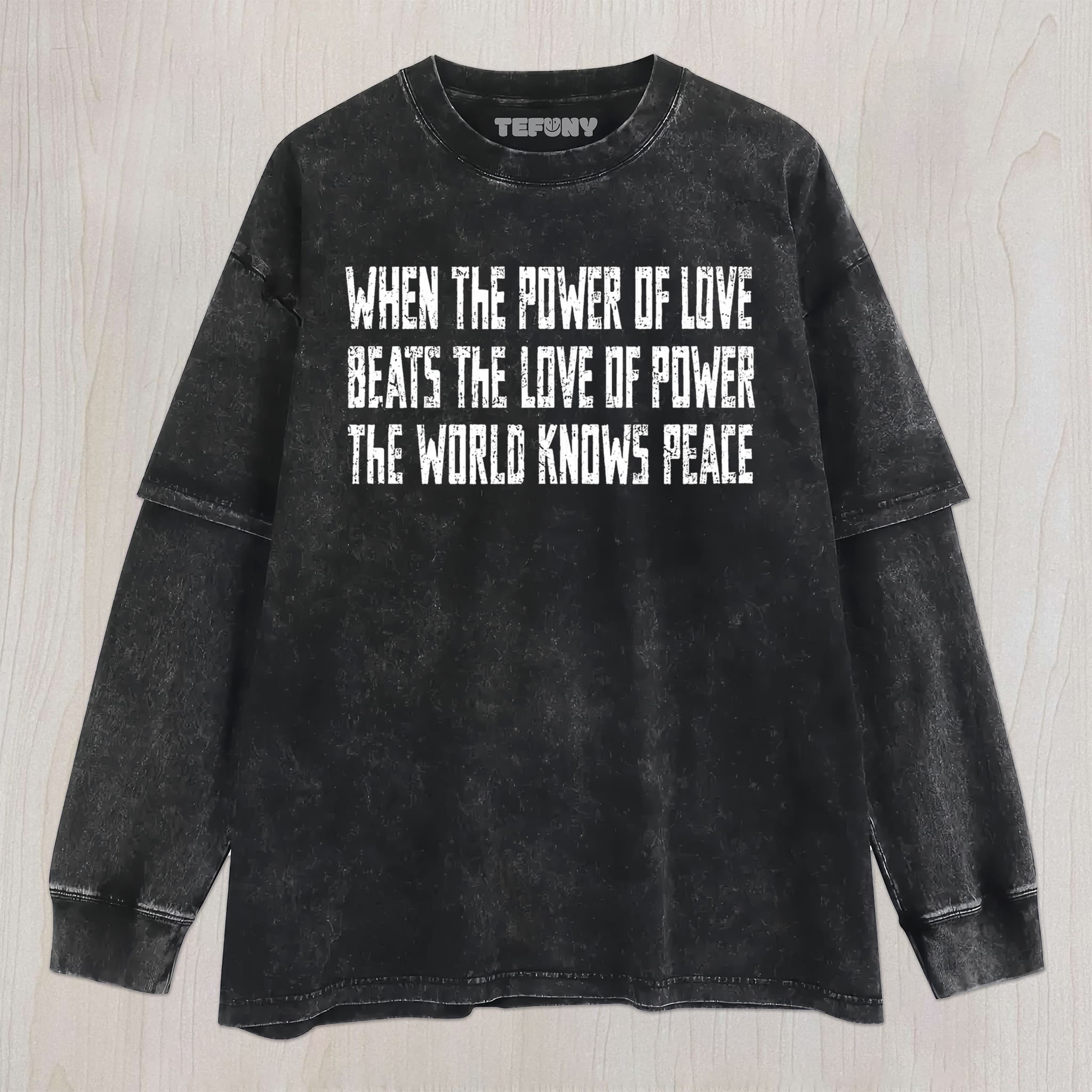 WHEN LOVE BEATS POWER V5 UNISEX TEE, TANK TOP, LAYERED LS, SWEATSHIRT & HOODIE