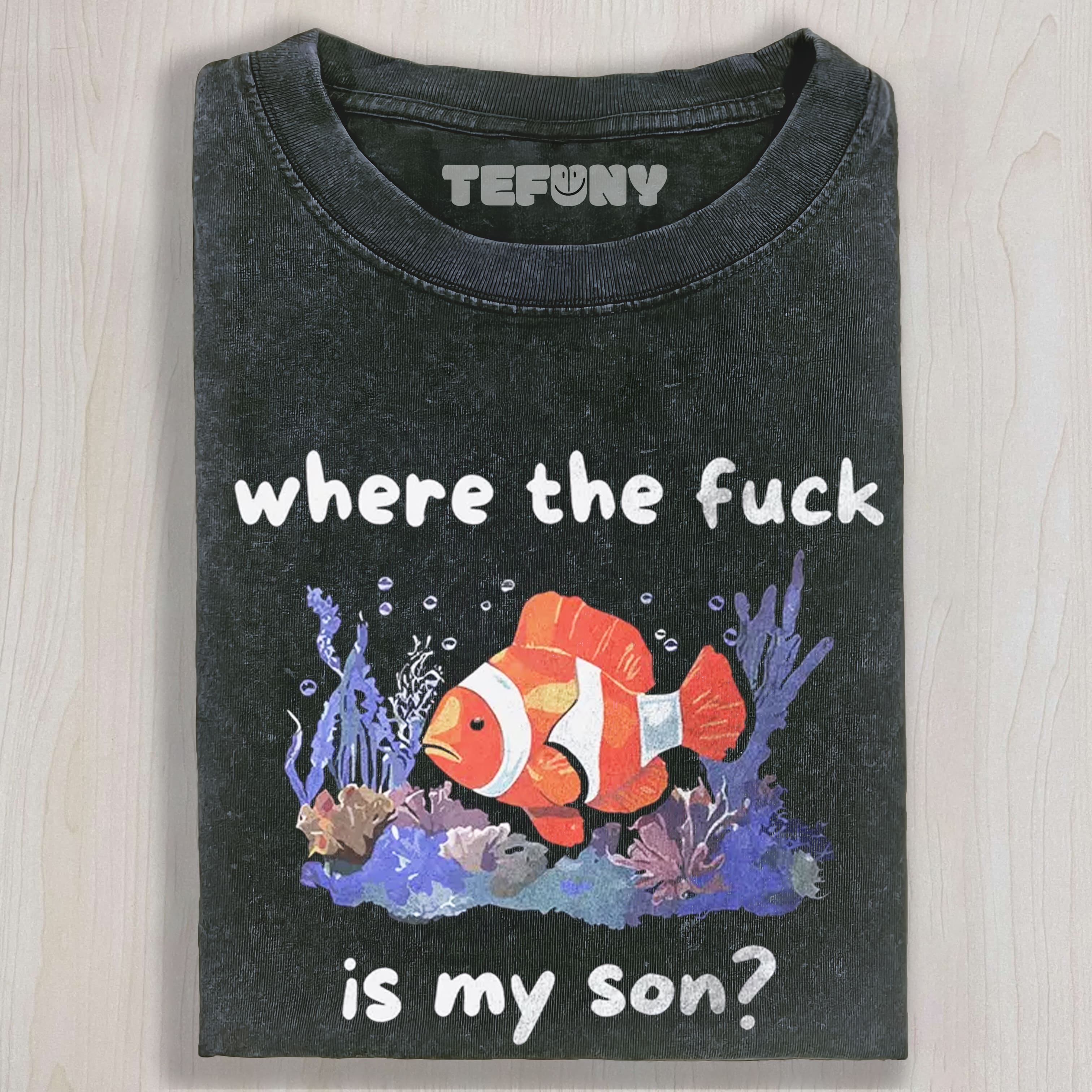 WHERE'S MY SON CARTOON UNISEX TEE, TANK TOP, LAYERED LS, SWEATSHIRT & HOODIE