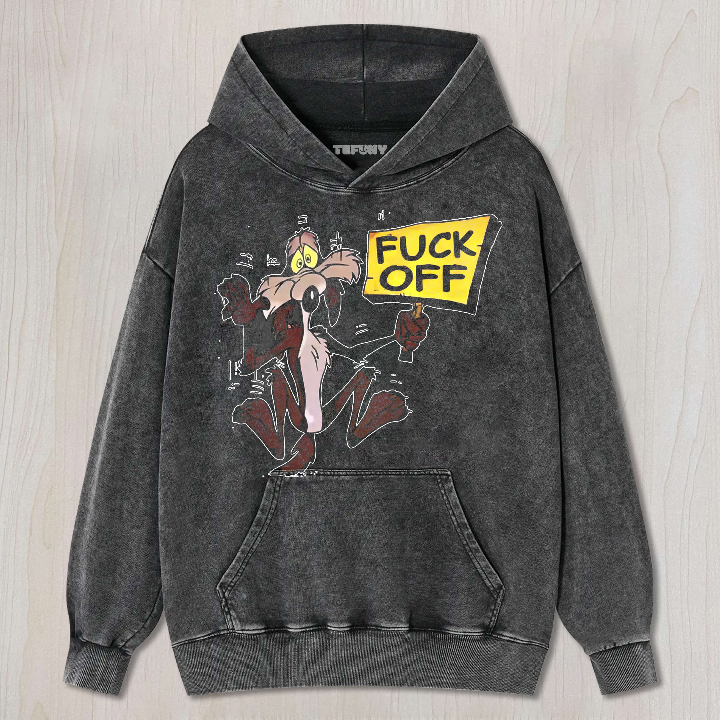 WILE E. COYOTE FUCK OFF UNISEX TEE, TANK TOP, LAYERED LS, SWEATSHIRT & HOODIE