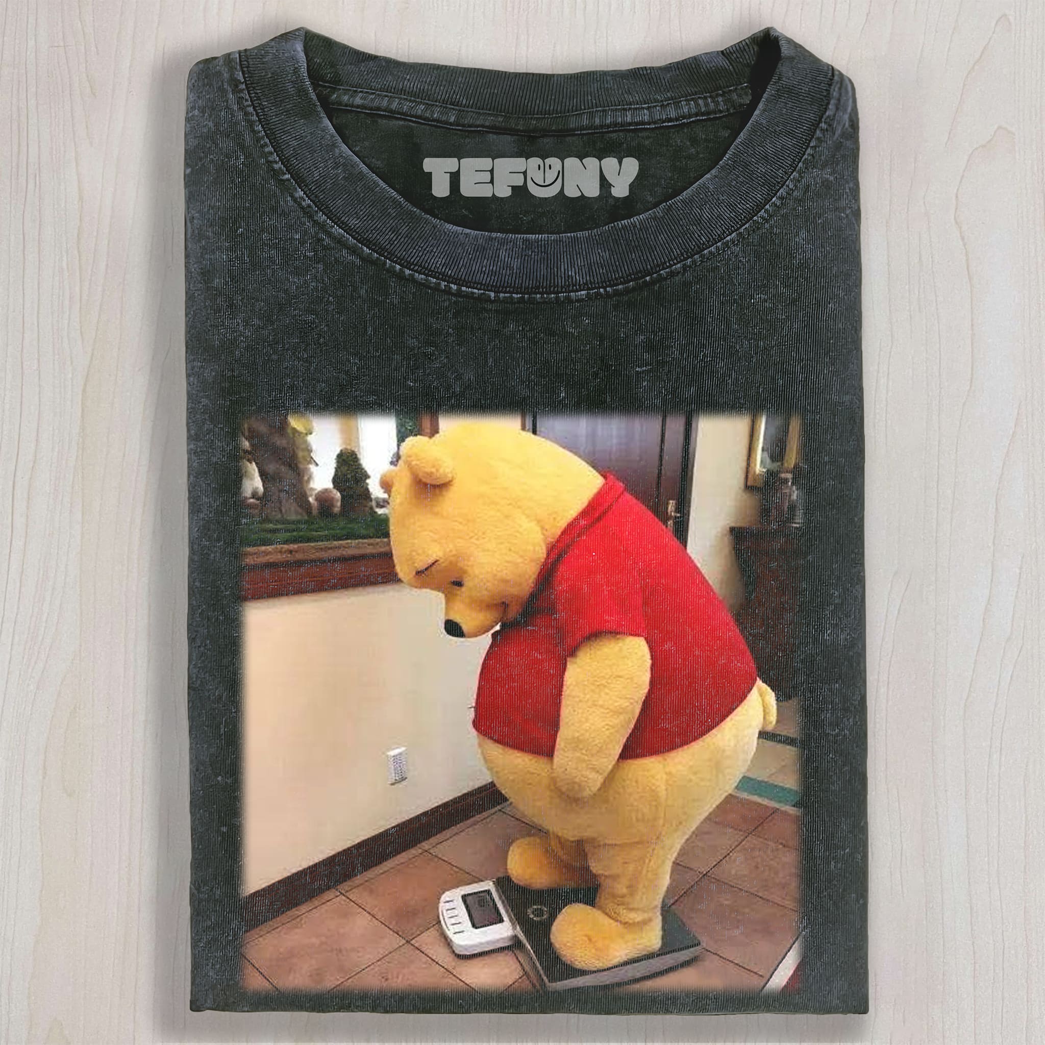 WINNIE THE POOH ON THE SCALE UNISEX TEE, TANK TOP, LAYERED LS, SWEATSHIRT & HOODIE
