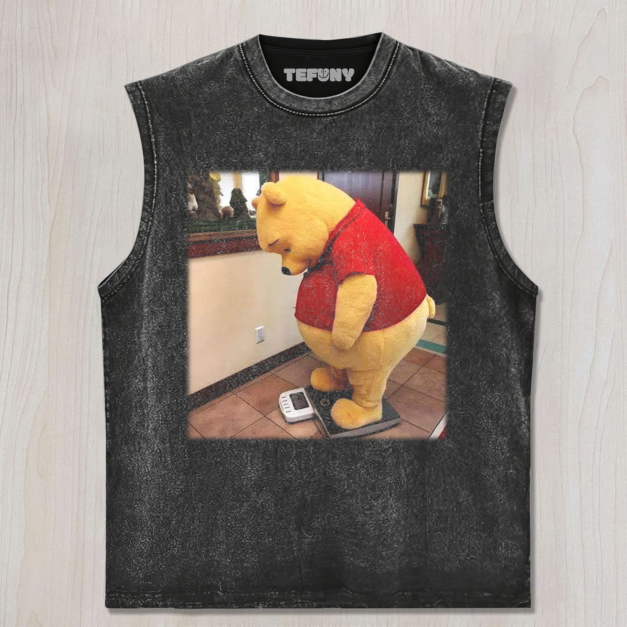 WINNIE THE POOH ON THE SCALE UNISEX TEE, TANK TOP, LAYERED LS, SWEATSHIRT & HOODIE