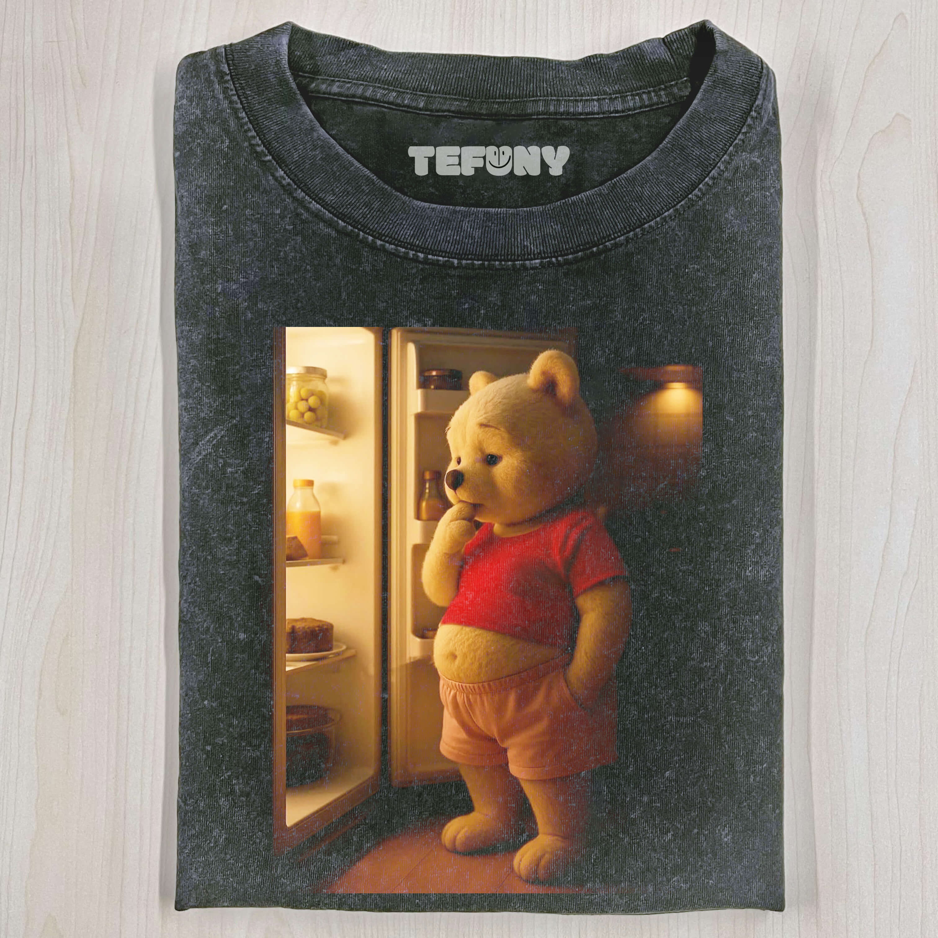 WINNIE THE POOH STANDING IN FRONT OF THE REFRIGERATOR T-SHIRT